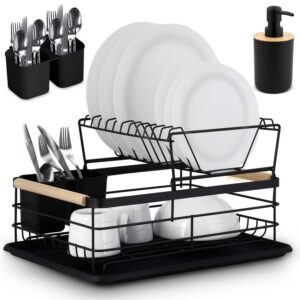 Kahetasandiline nõudekuivatusrest MS-601 Massido must