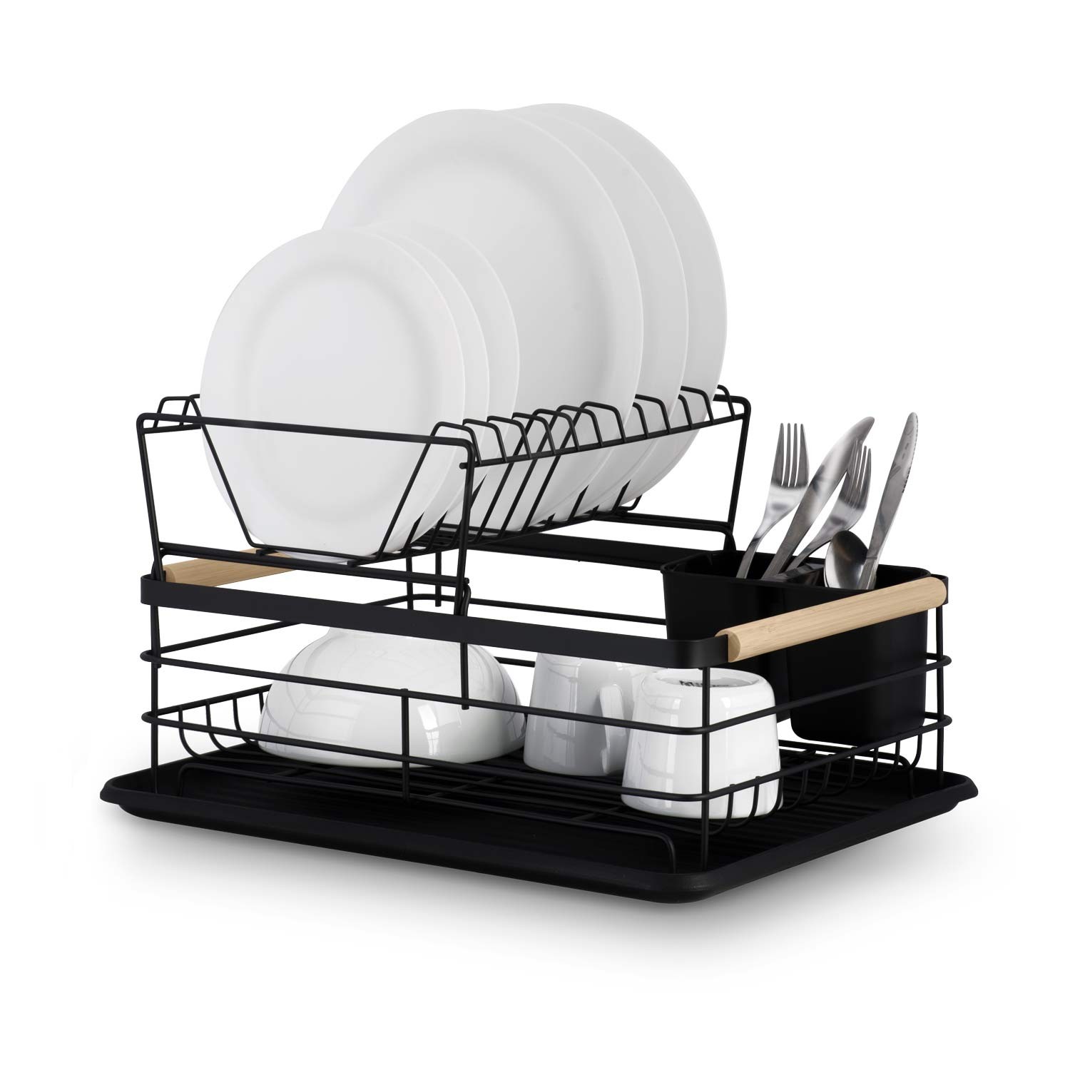 Kahetasandiline nõudekuivatusrest MS-601 Massido must - Image 5