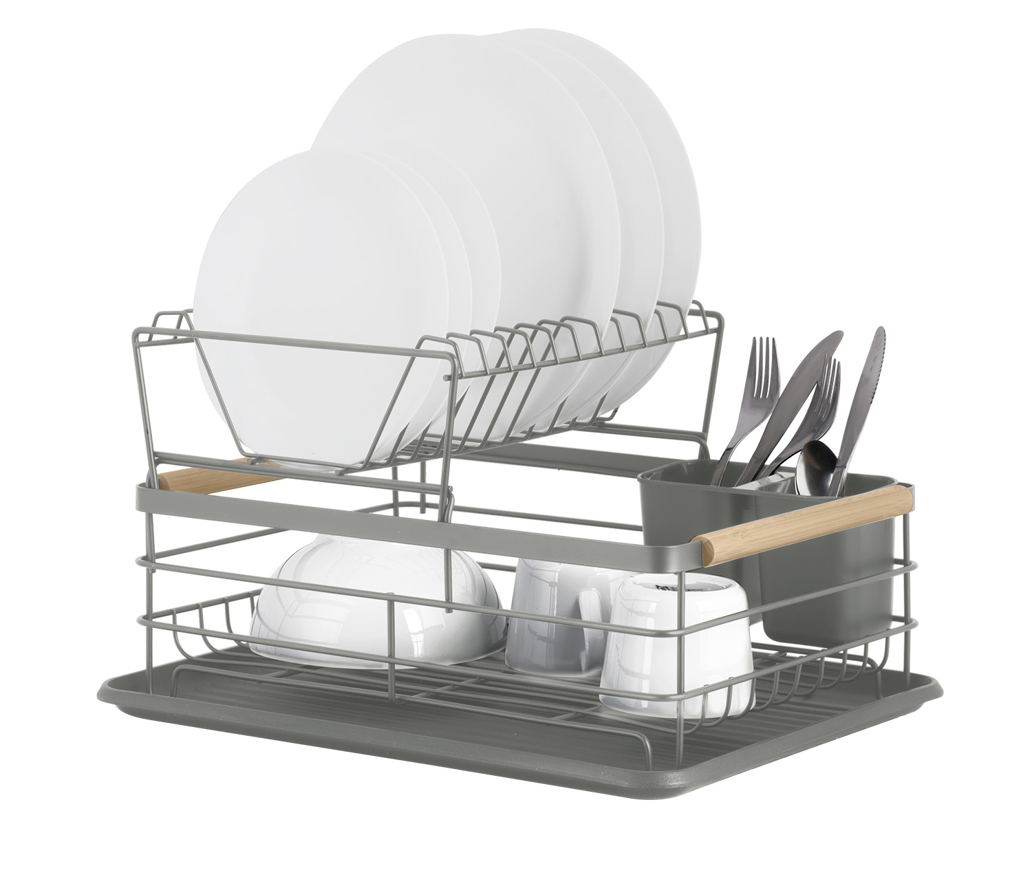 Kahetasandiline nõudekuivatusrest MS-601 Massido hall - Image 2