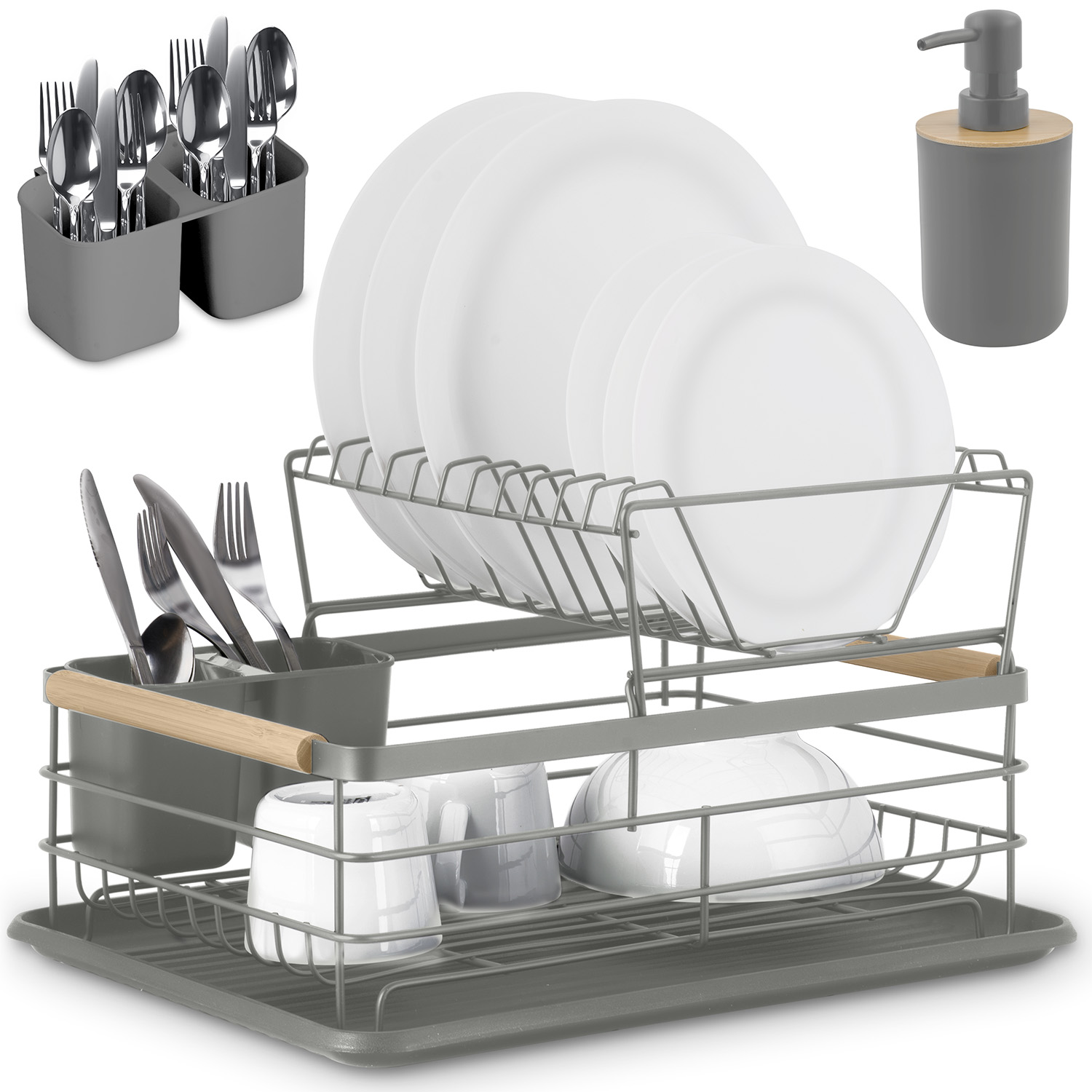 Kahetasandiline nõudekuivatusrest MS-601 Massido hall