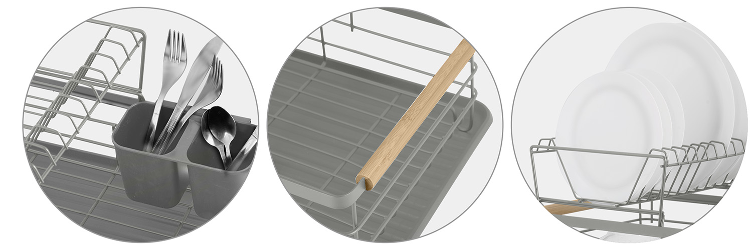 Kahetasandiline nõudekuivatusrest MS-601 Massido hall - Image 9