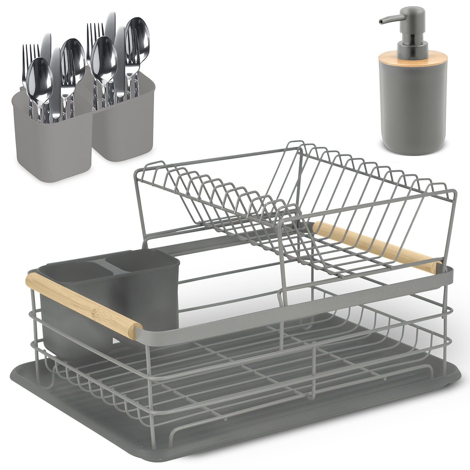 Kahetasandiline nõudekuivatusrest MS-601 Massido hall - Image 4