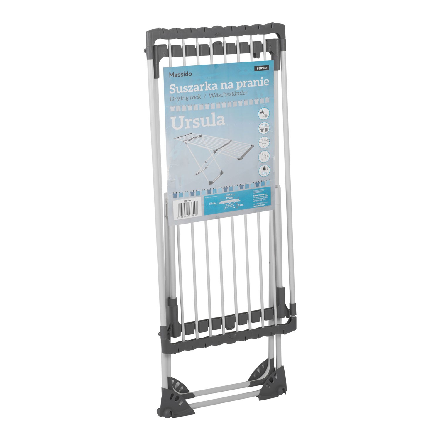 Ursula teleskoop-pesukuivati ratastega 20m - Image 6