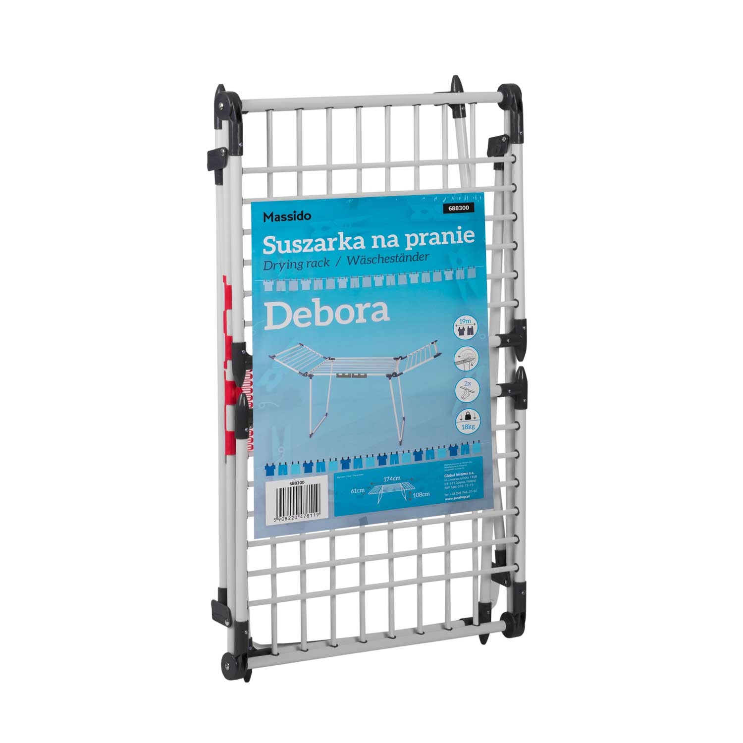 Debora kokkupandav pesukuivati, valge, 19 m - Image 6