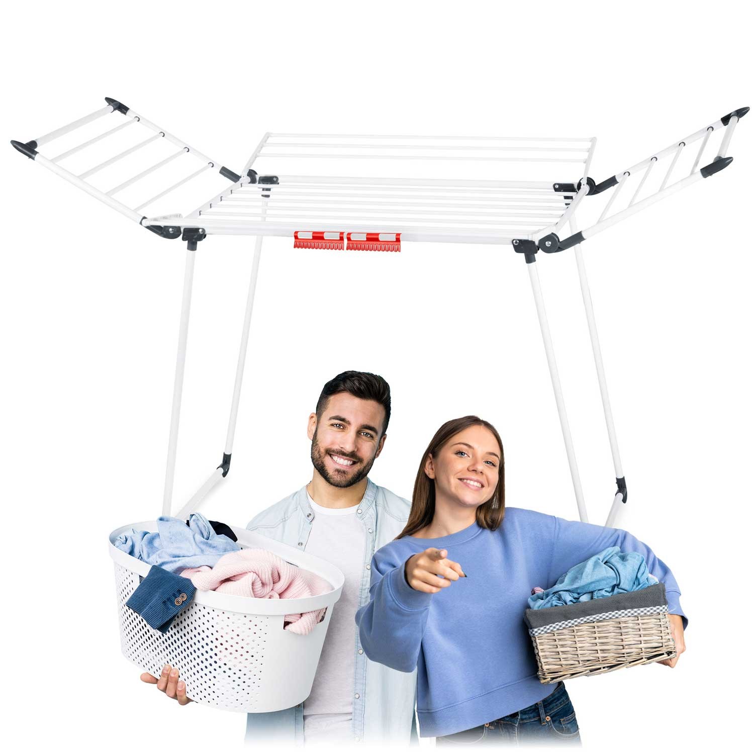 Lina 22 m kokkupandav pesukuivati, valge - Image 8