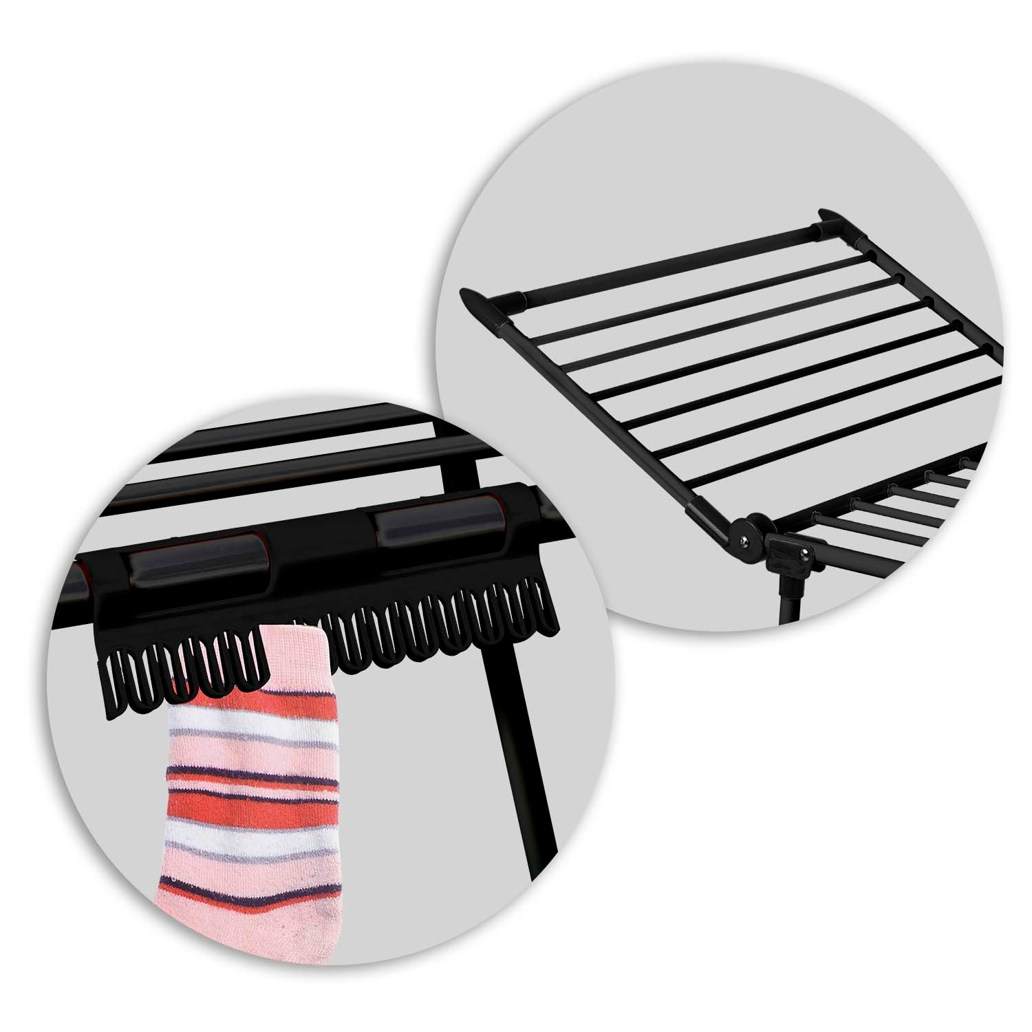 Lydia pikendatav pesukuivati 27 m must - Image 6