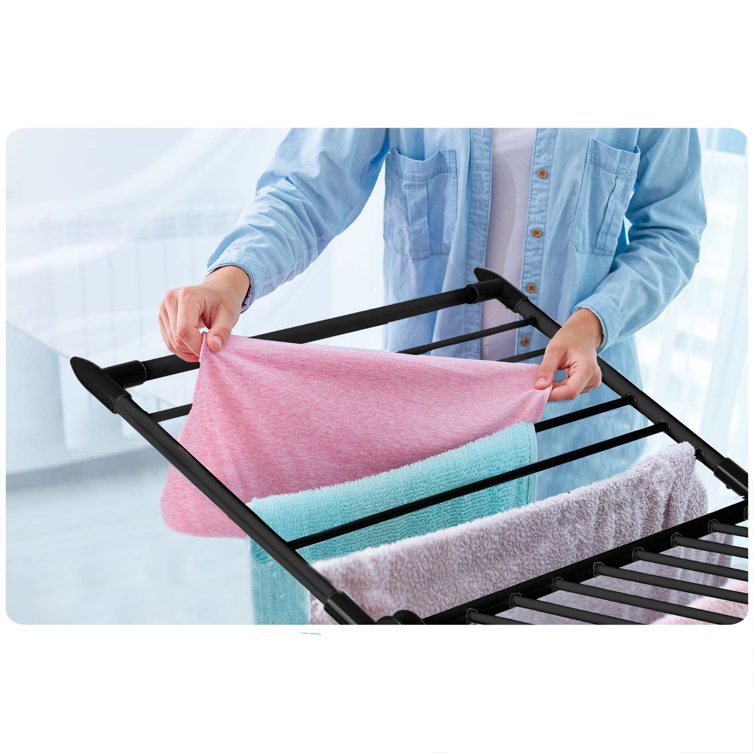 Lydia pikendatav pesukuivati 27 m must - Image 7