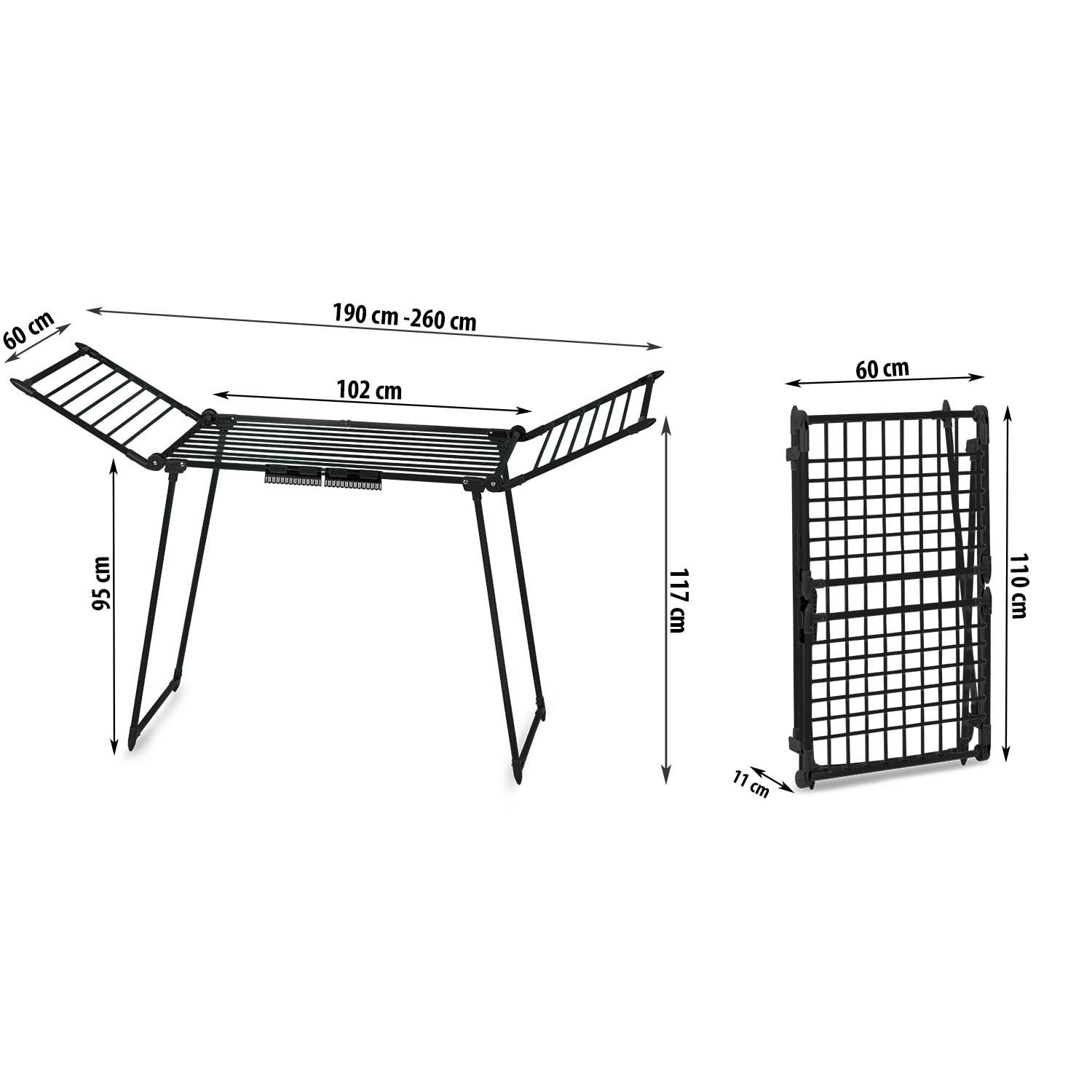 Lydia pikendatav pesukuivati 27 m must - Image 12