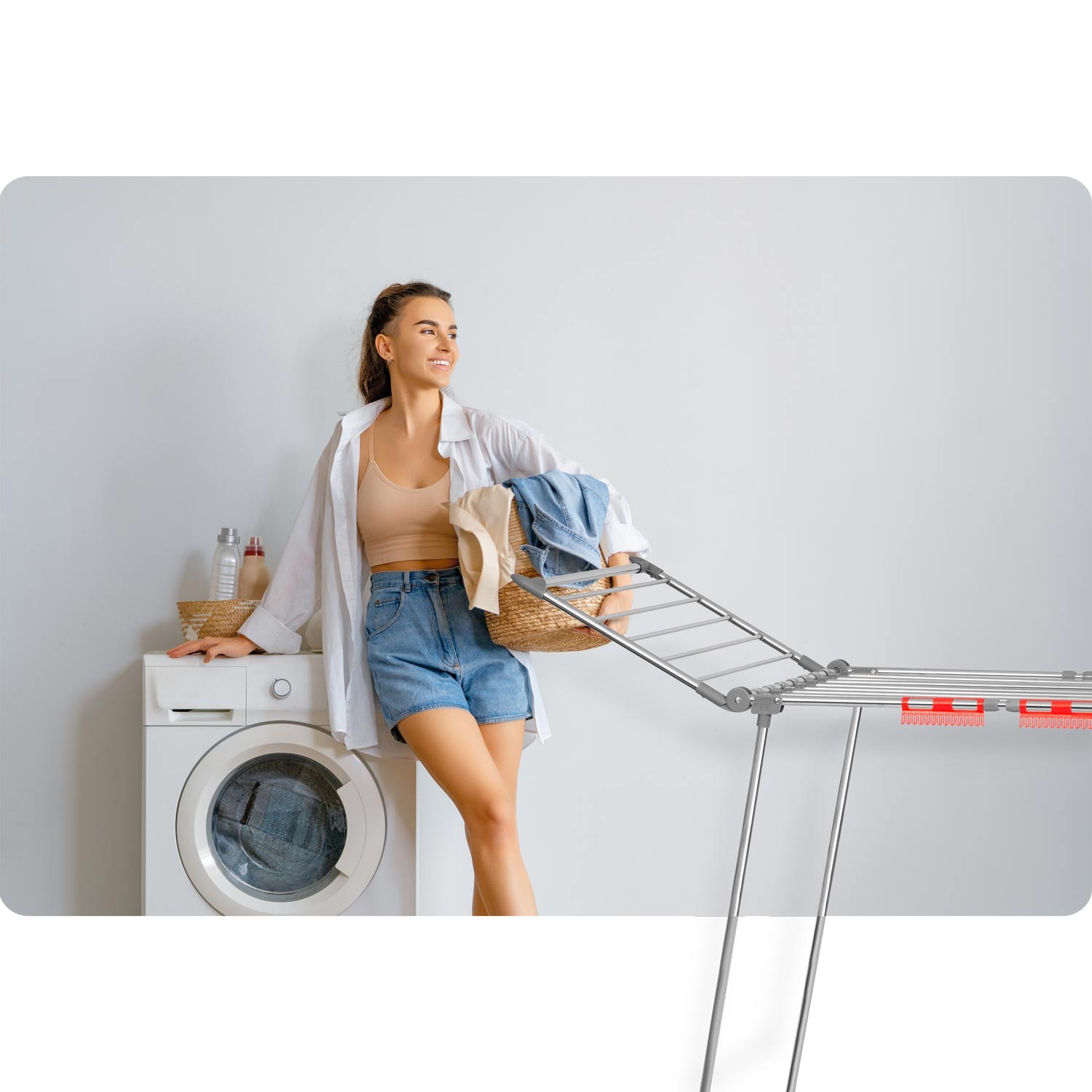 Lydia kokkupandav pesukuivati 27 m roostevabast terasest - Image 7