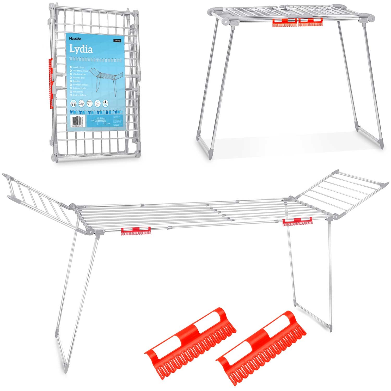 Lydia kokkupandav pesukuivati 27 m roostevabast terasest