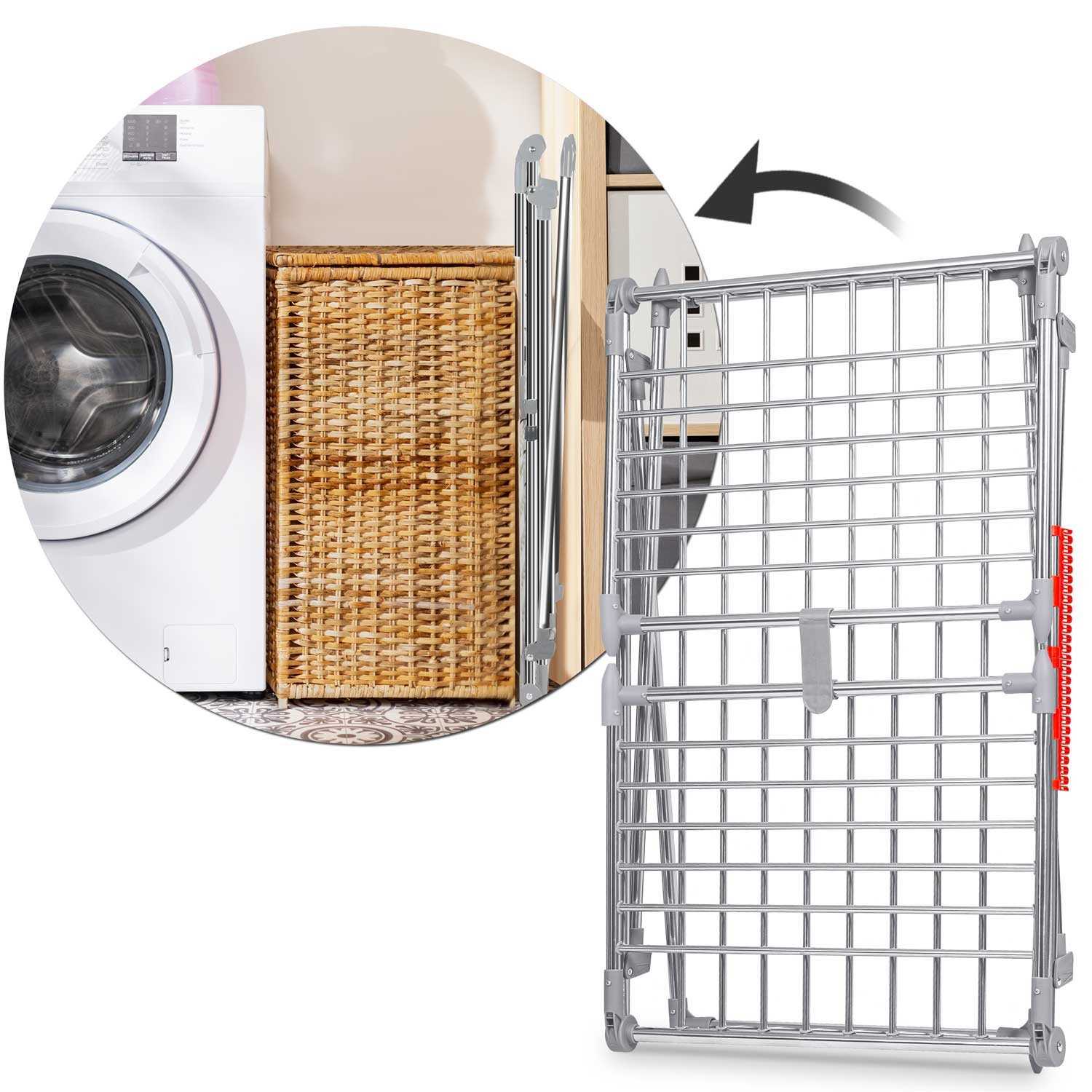 Lydia kokkupandav pesukuivati 27 m roostevabast terasest - Image 14