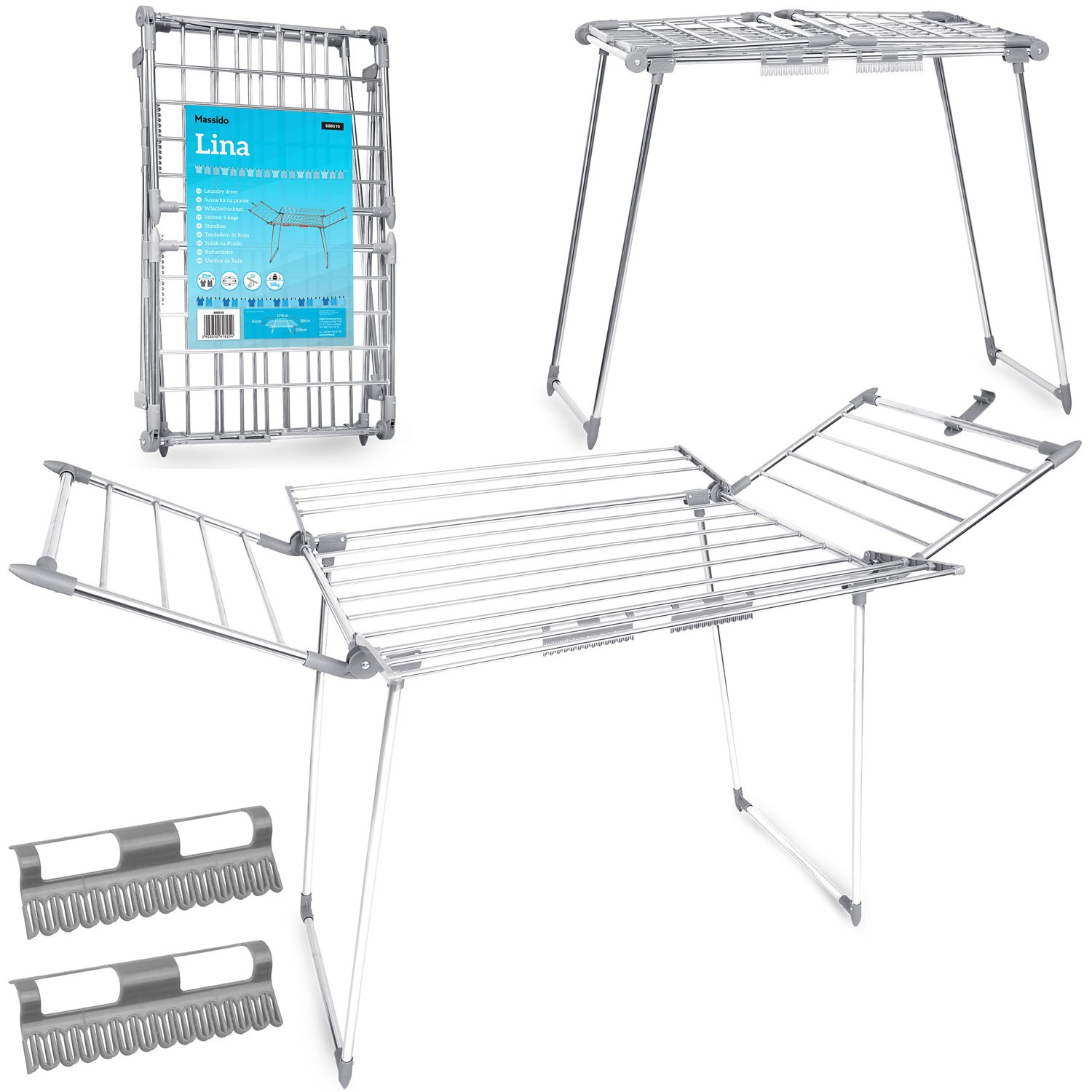 Lina kokkupandav pesukuivati 22 m roostevabast terasest - Image 15