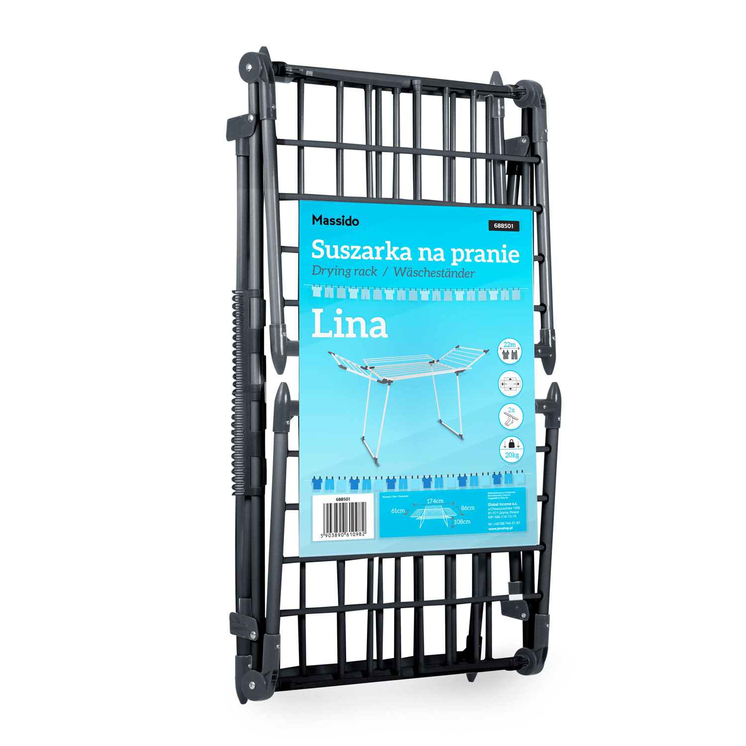 Lina 22 m must kokkupandav pesukuivati - Image 7