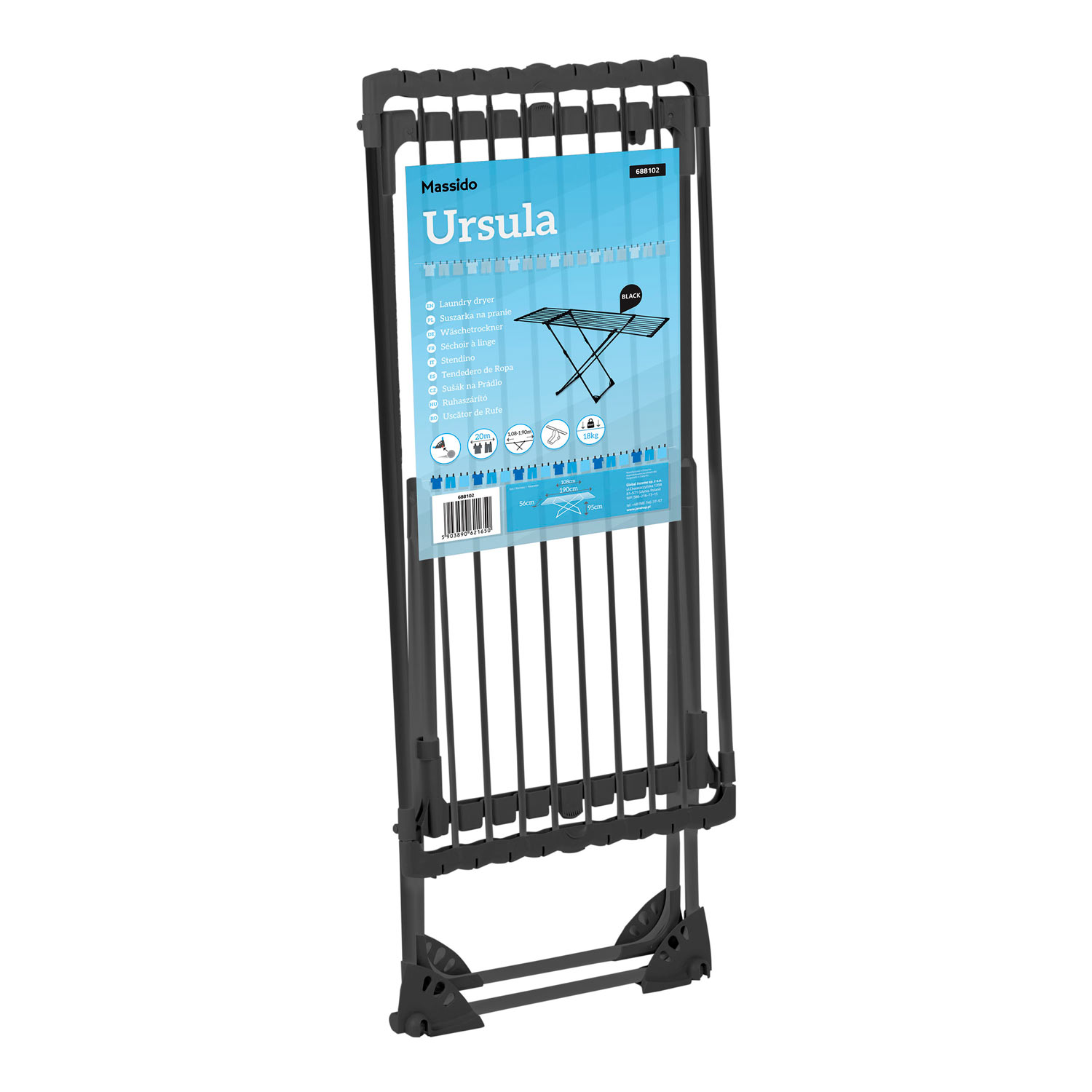 Ursula teleskoop-pesukuivati ratastega 20m - Image 6