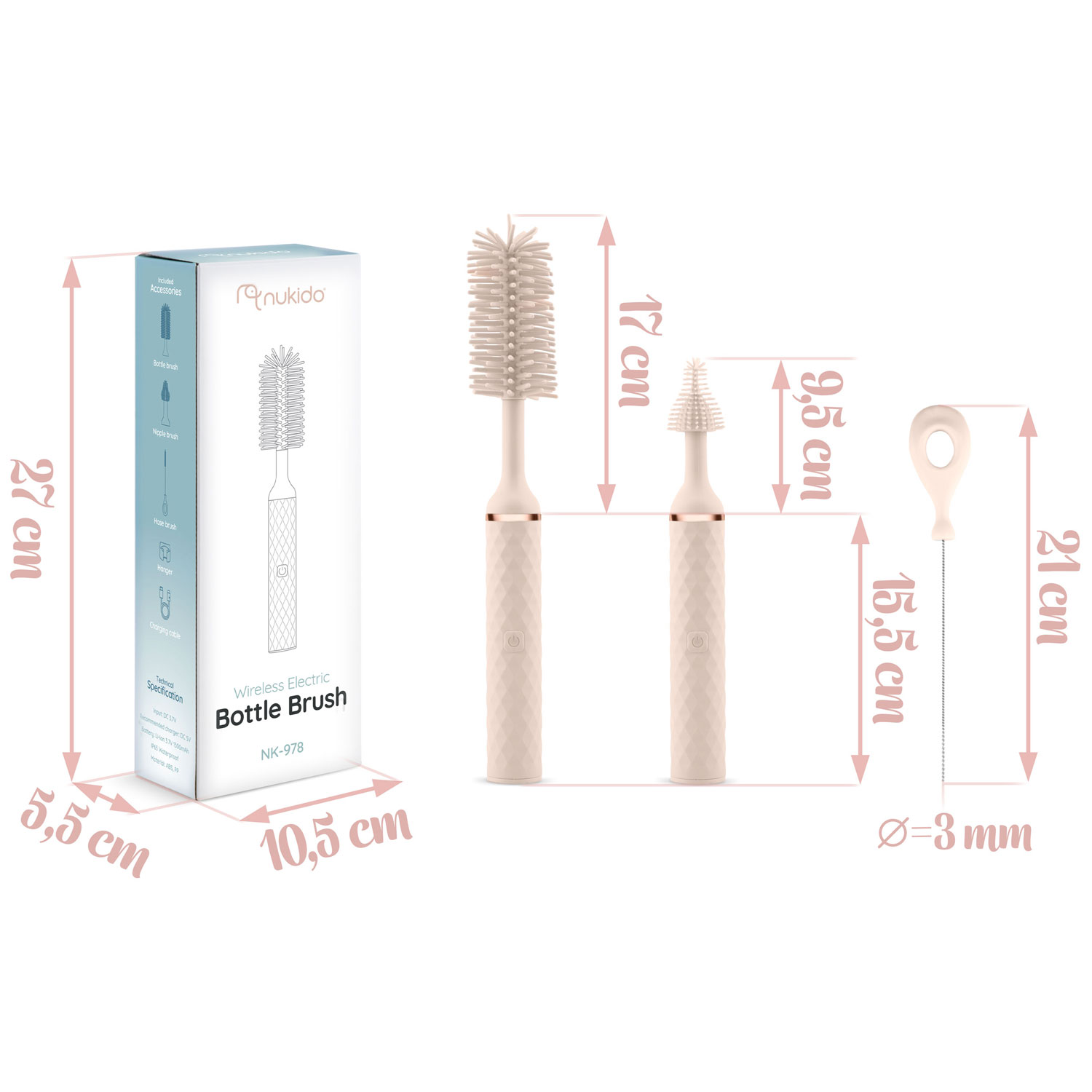 Nukido NK-978 elektriline pudeli- ja lutihari - Image 5