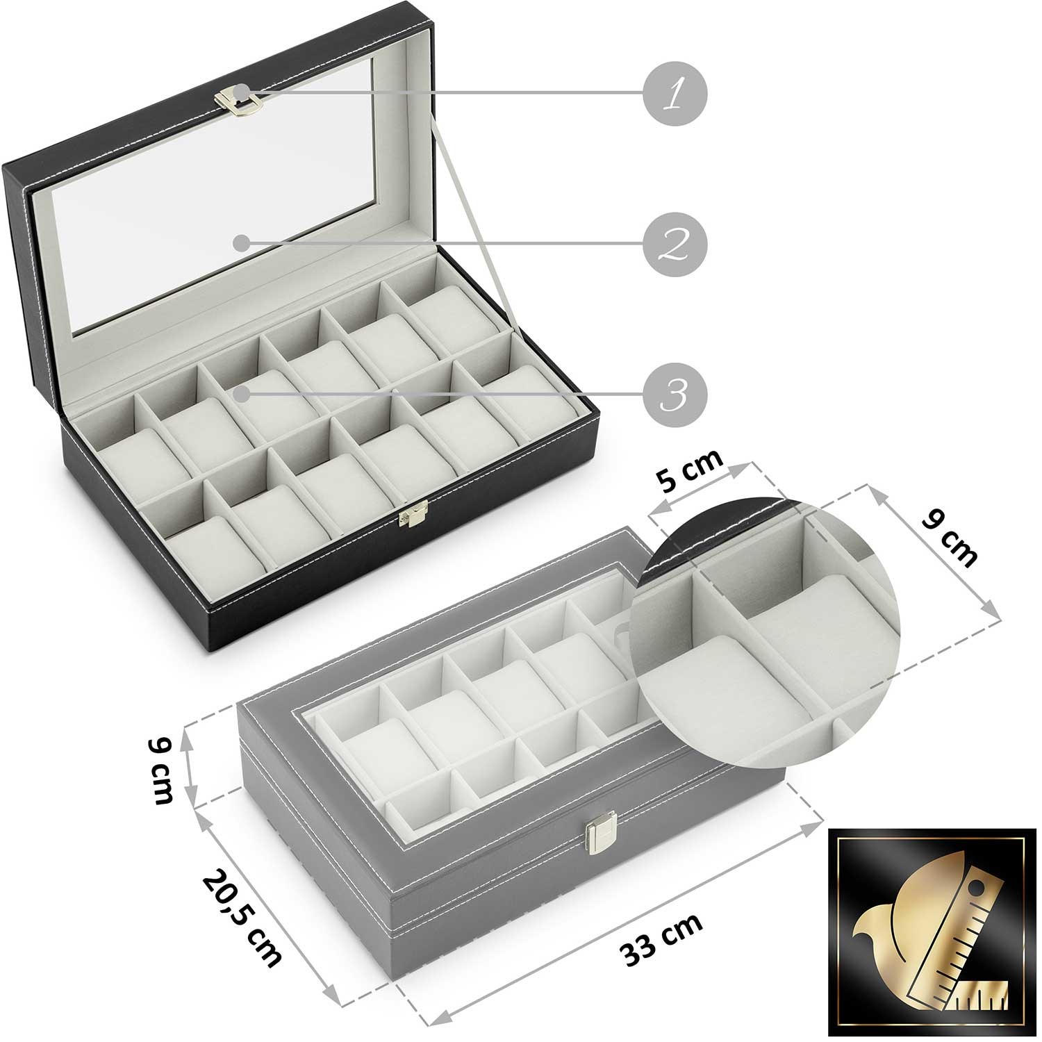 Massido MS-710 must ja beež karp 12 kellale - Image 8