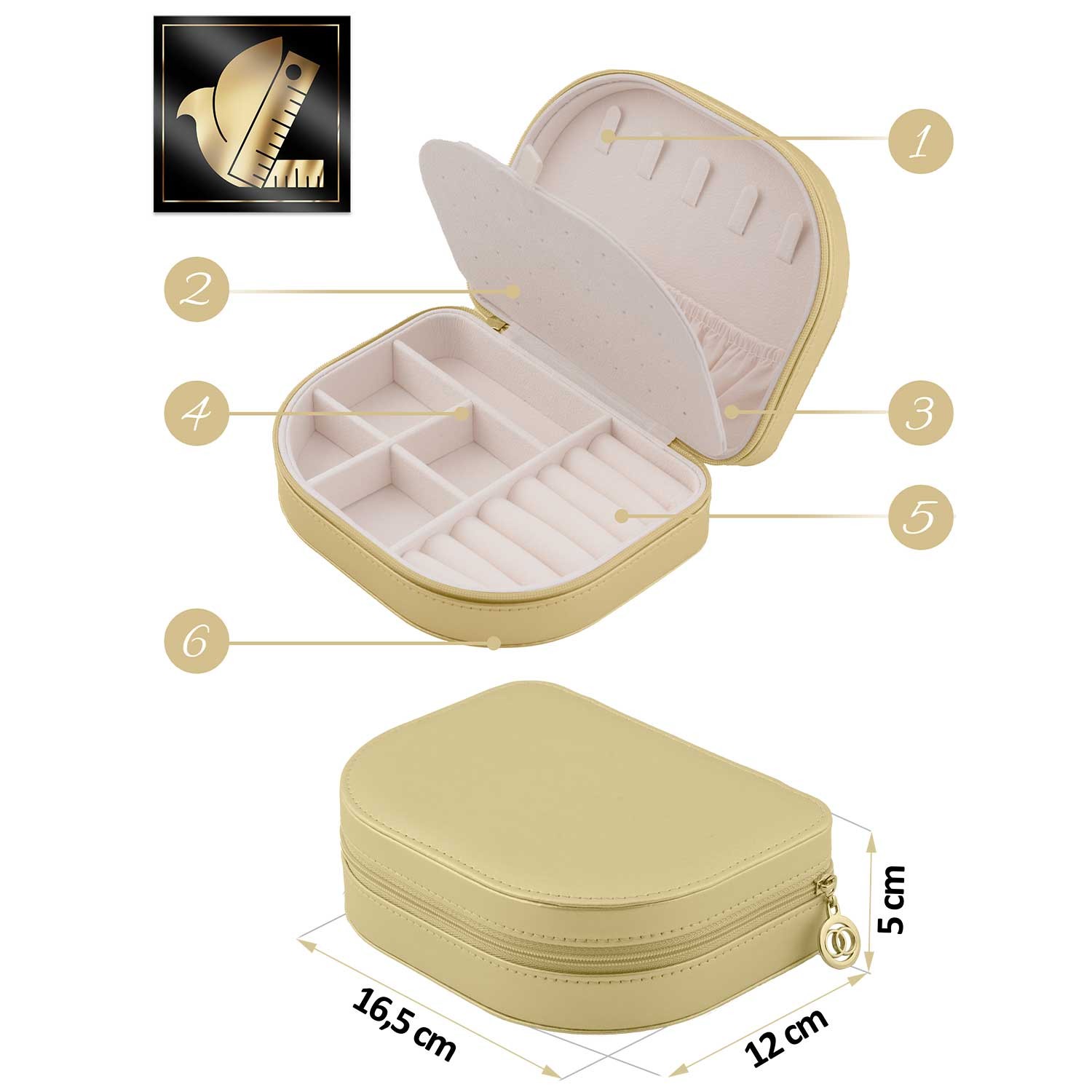 Massido MS-707 ehtekarp - kuld - Image 2