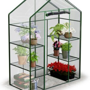 Kasvuhoone kahe riiuliga 140 x 71 x 195 cm Plonos 4922