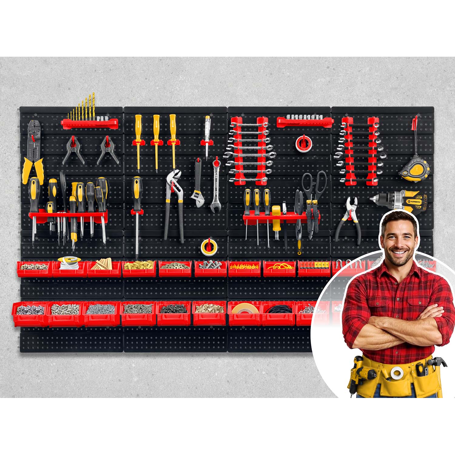 Töökoja tööriistalaud 128 x 76 cm Humberg HM-580 - Image 14