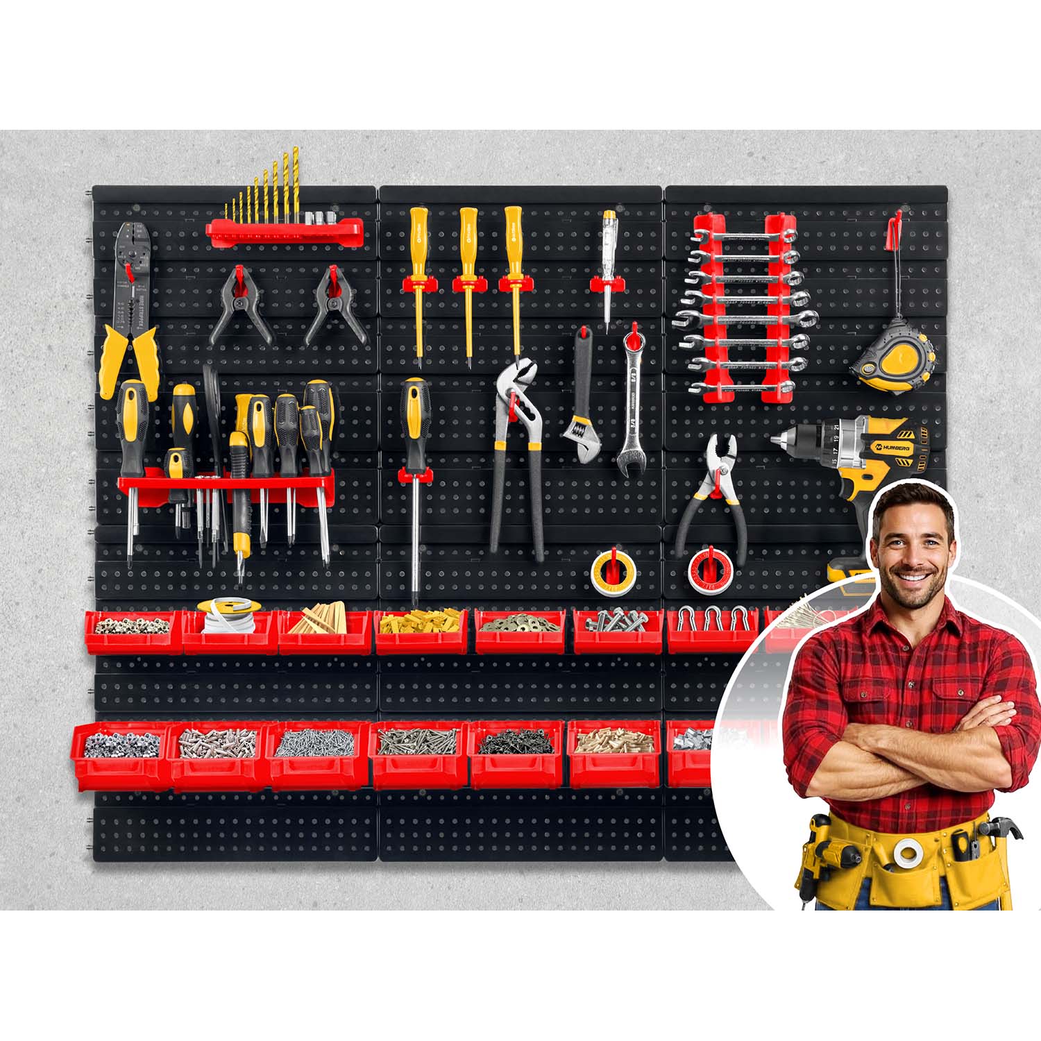 Töökoja tööriistalaud 96 x 76 cm Humberg HM-581 - Image 14