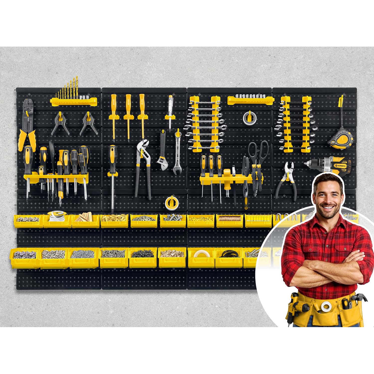 Töökoja tööriistalaud 128 x 76 cm Humberg HM-580 - Image 14