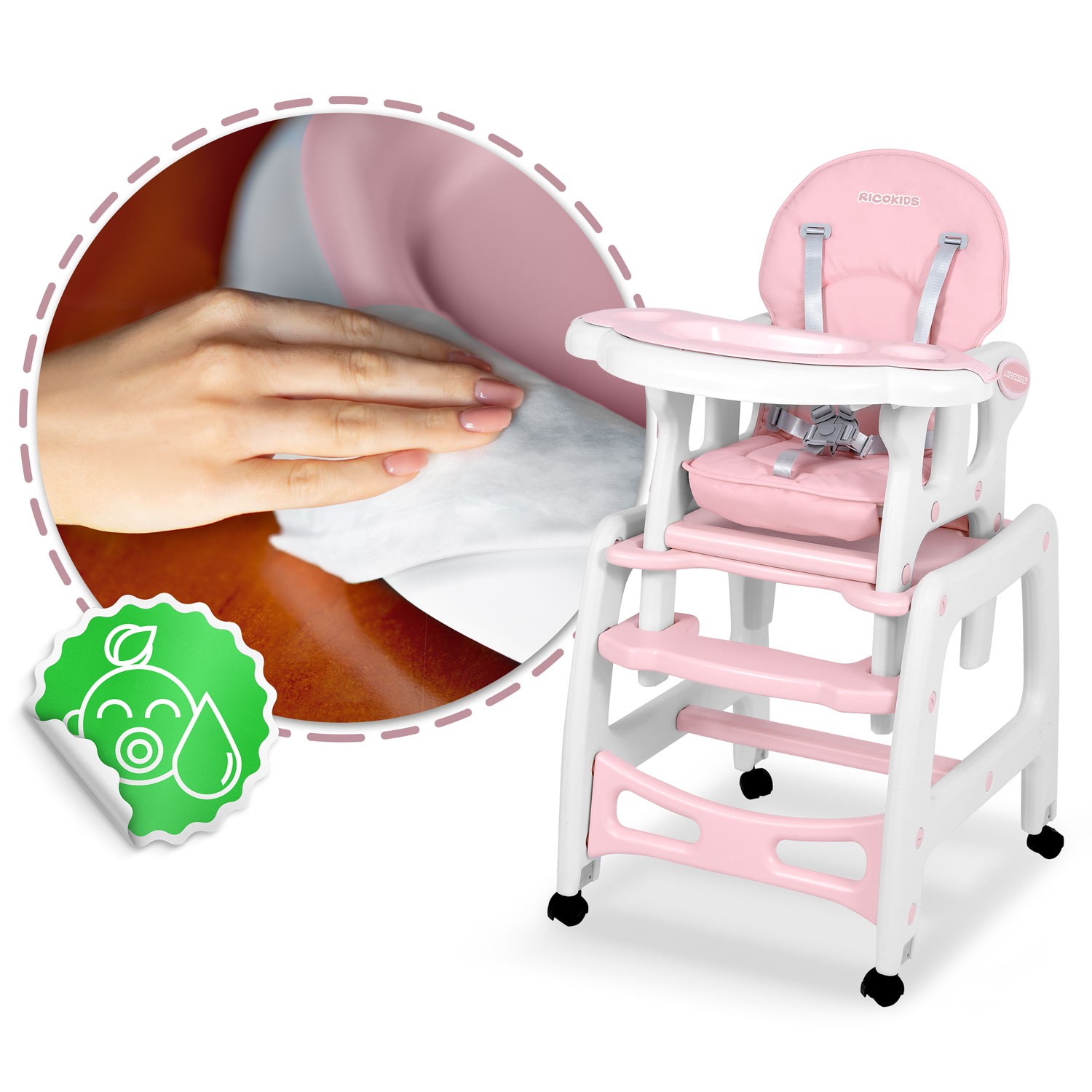 Sinco Ricokidsi söögitooli kandik - roosa - Image 7