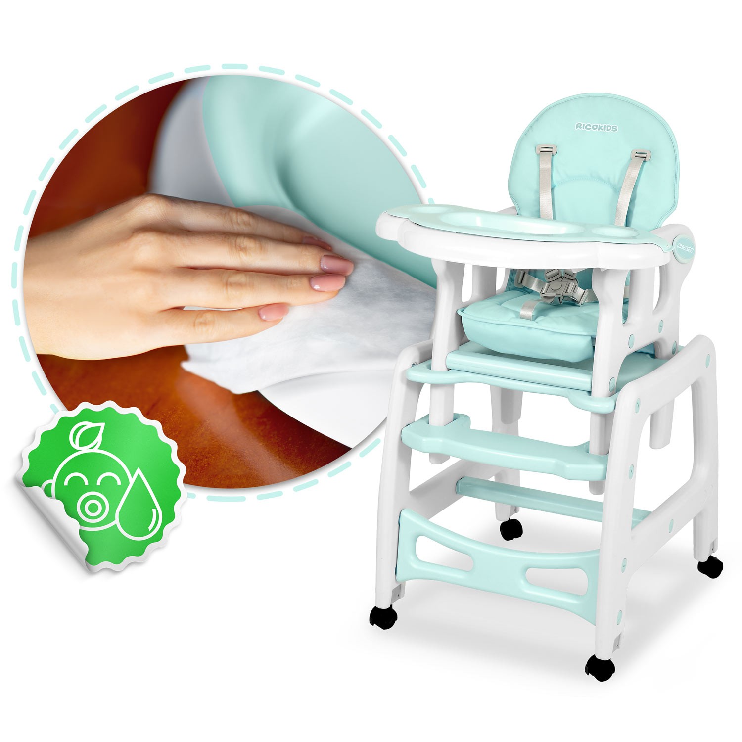 Sinco Ricokidsi söögitooli kandik - türkiissinine - Image 7