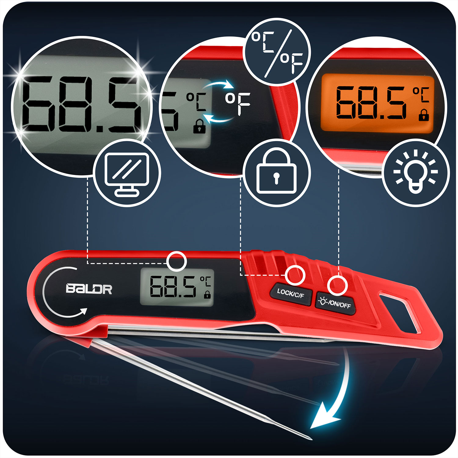 Baldr BD-130 nõelaga lihatermomeeter - Image 7