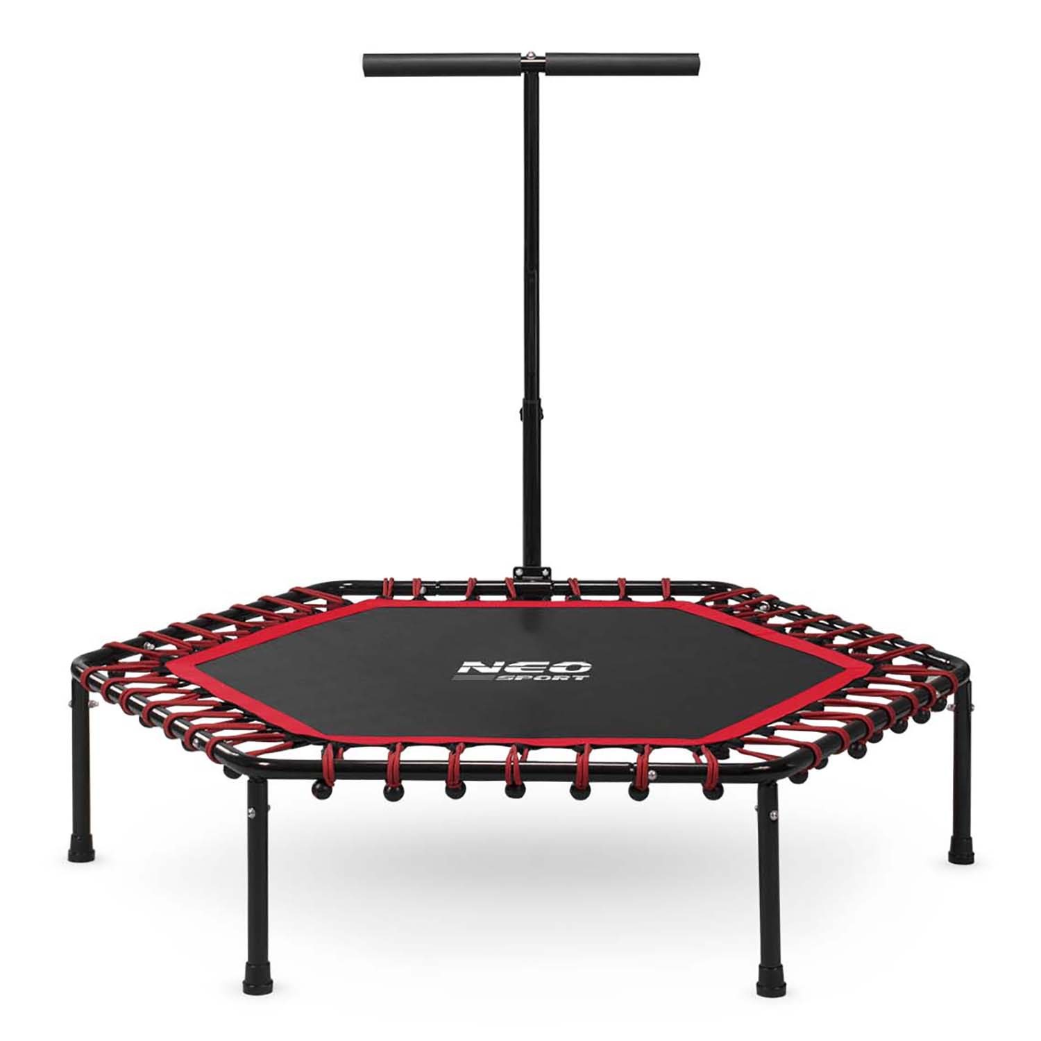 Neo-Sport Fitness batuut käepidemega 127 cm - kuusnurkne punane - Image 3