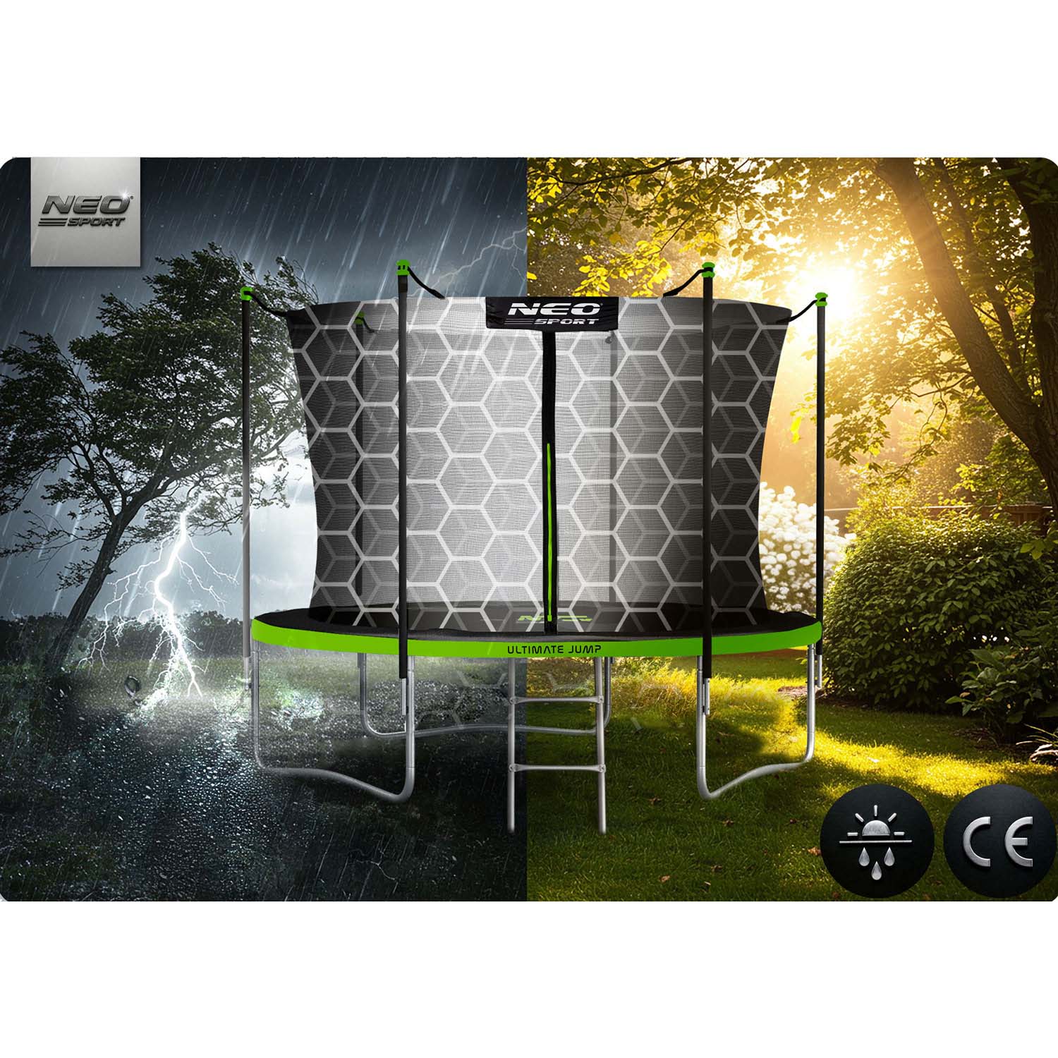 10ft/312cm aiabauti sisevõrgu ja redeliga Neo-Sport - Image 7