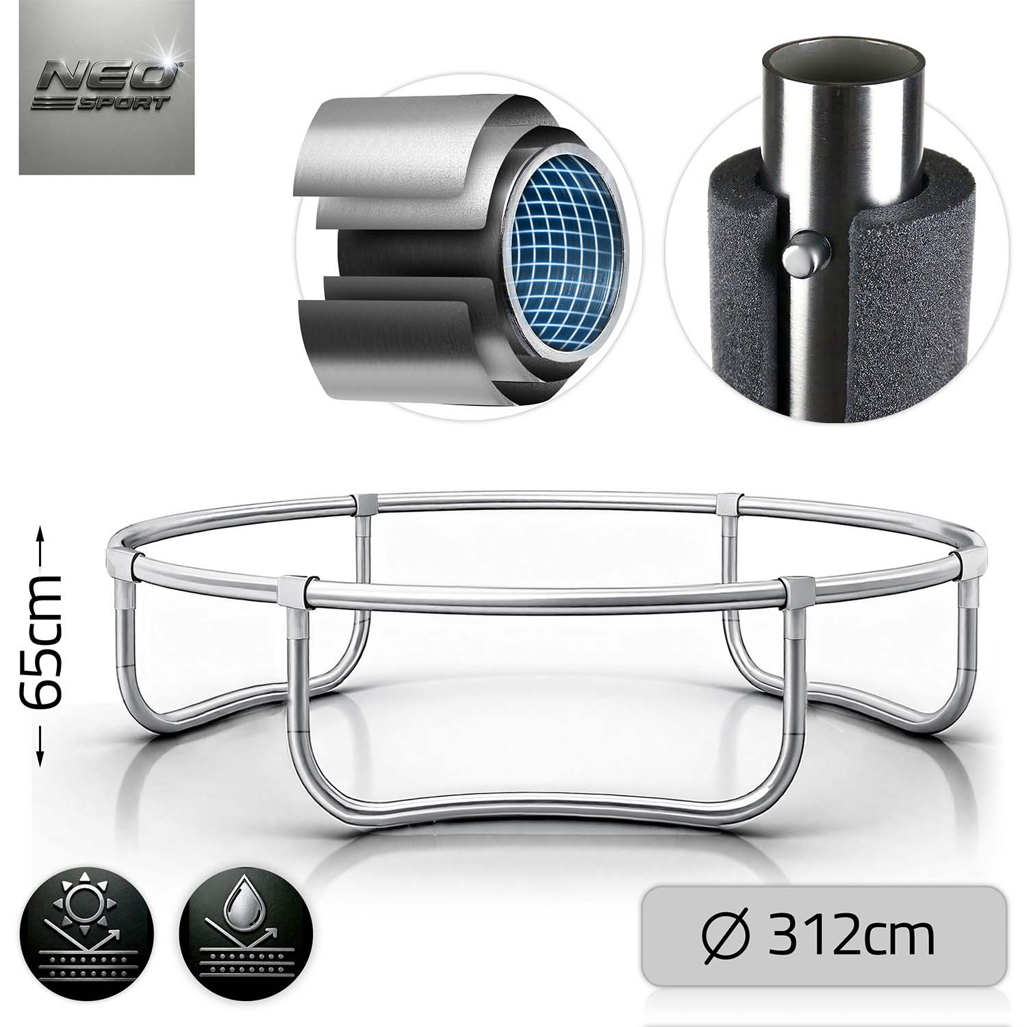 10ft/312cm aiabauti sisevõrgu ja redeliga Neo-Sport - Image 11