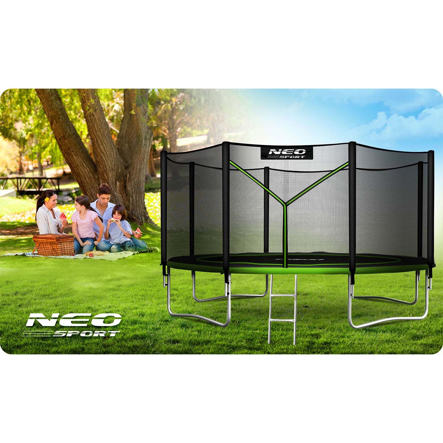 13 jala / 404 cm aiabauti õuevõrgu ja redeliga Neo-Sport - Image 7