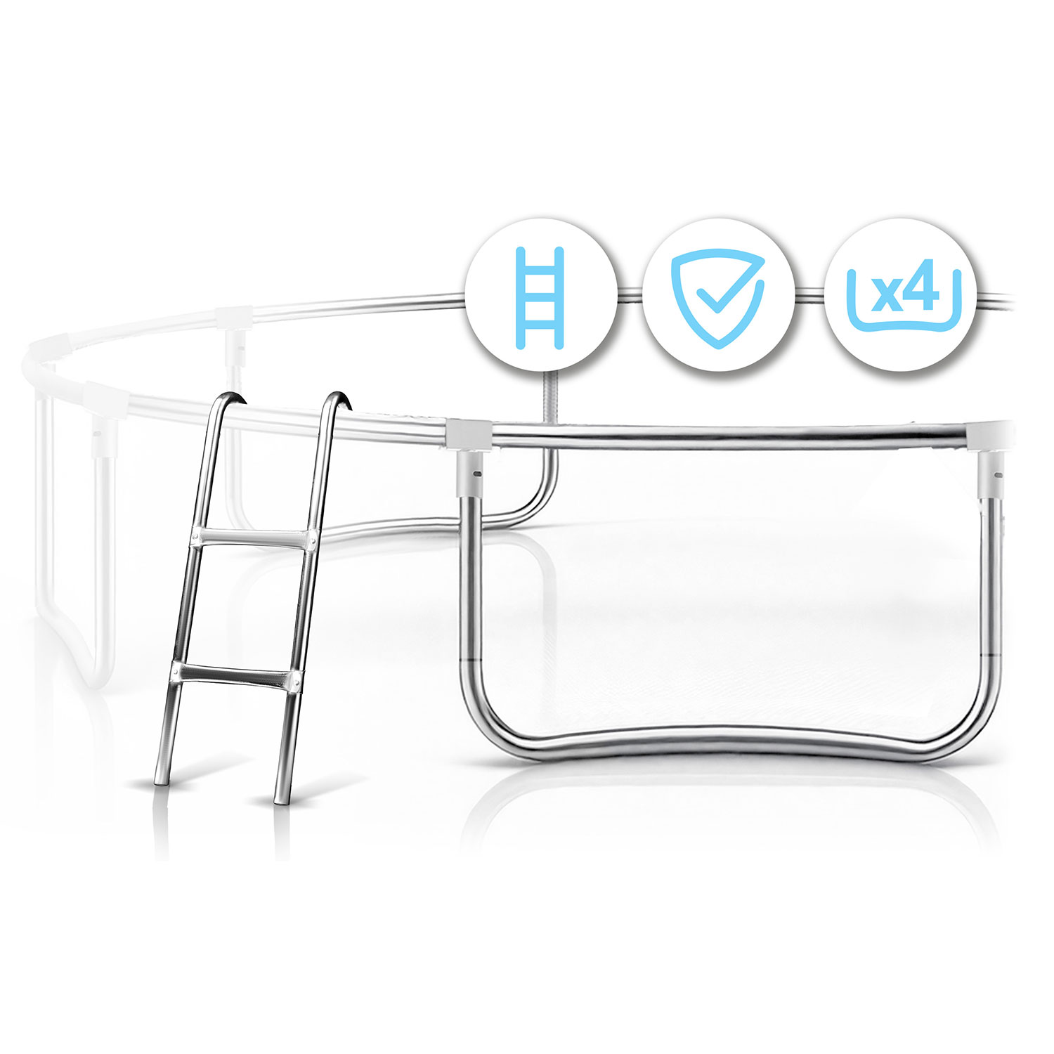 13 jala / 404 cm aiabauti õuevõrgu ja redeliga Neo-Sport - Image 8