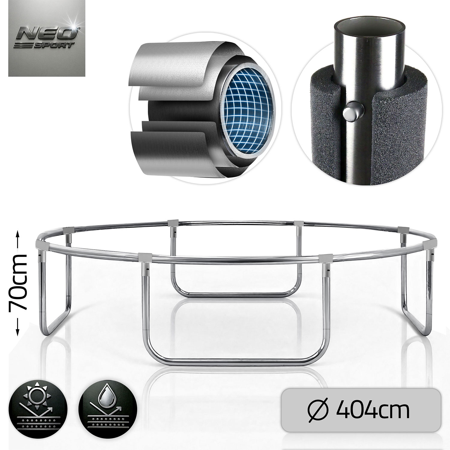 13 jala / 404 cm aiabauti sisevõrgu ja redeliga Neo-Sport - Image 8