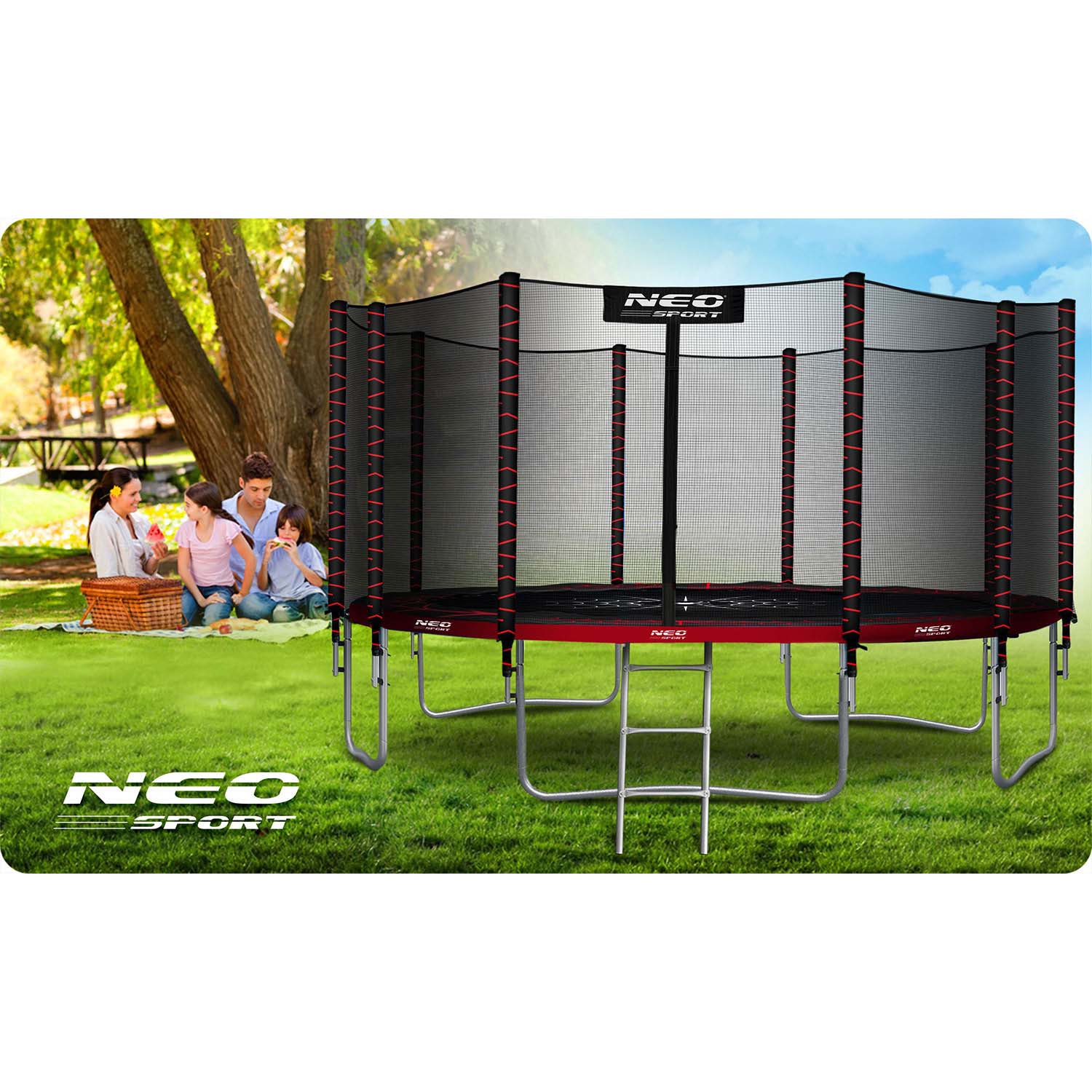 15 jala / 465 cm aiabauti õuevõrgu ja redeliga Neo-Sport - Image 7