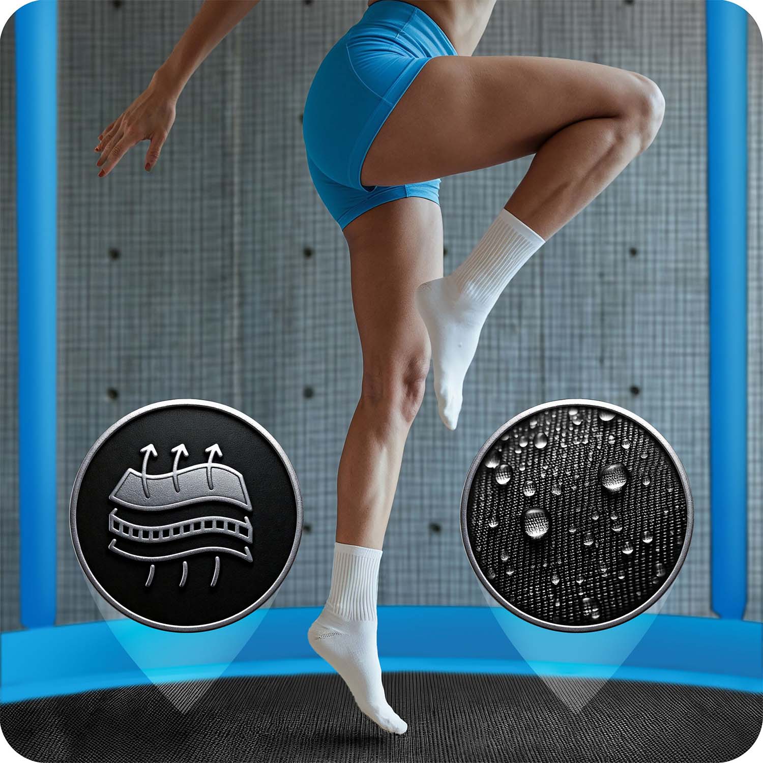 183 cm pikkune aiabauti sisevõrgu ja redeliga Neo-Sport - Image 14