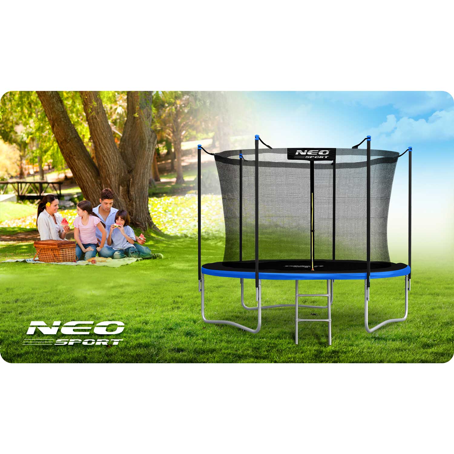 252 cm pikkune aiabauti sisevõrgu ja redeliga Neo-Sport - Image 9