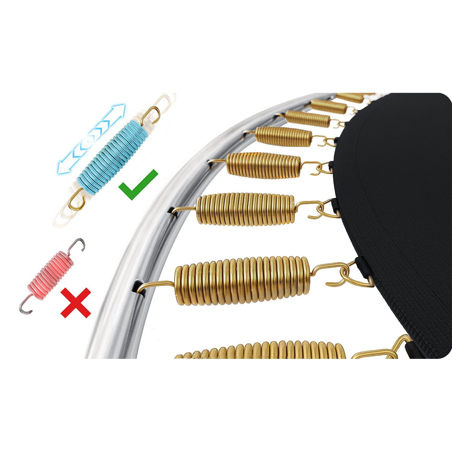 252 cm pikkune aiabauti õuevõrgu ja redeliga Neo-Sport - Image 12