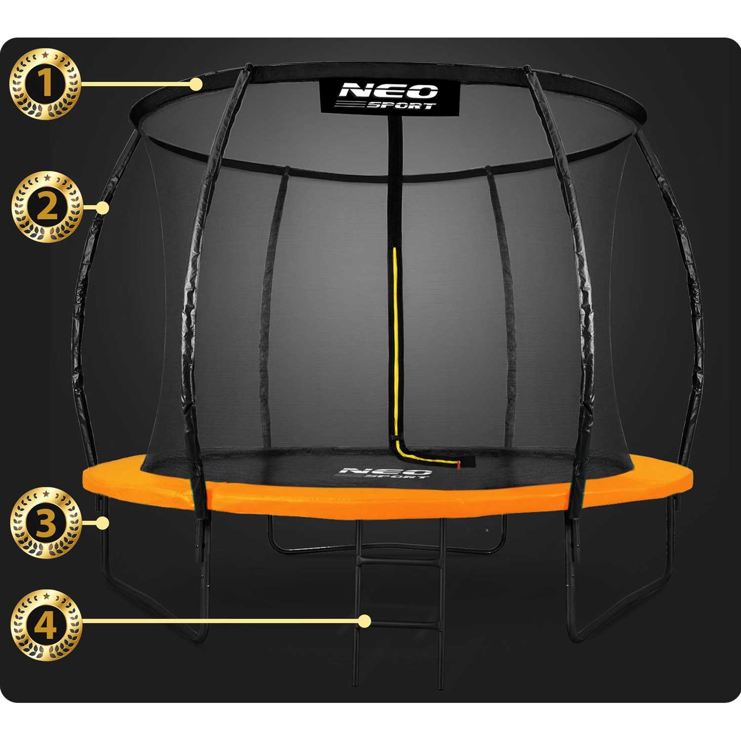 252 cm pikkune profileeritud aiabautiin sisevõrguga Neo-Sport + TASUTA mullivann - Image 12