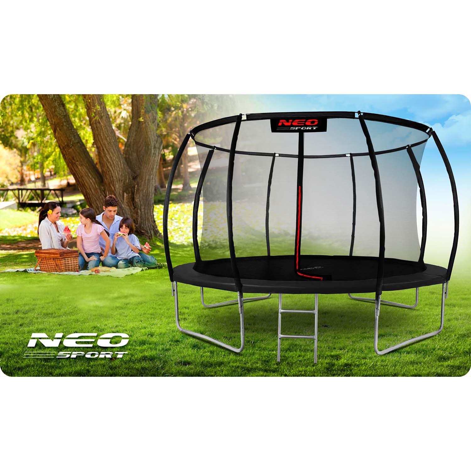 14ft/435cm profileeritud aiabatuut sisevõrguga Neo-Sport - Image 6