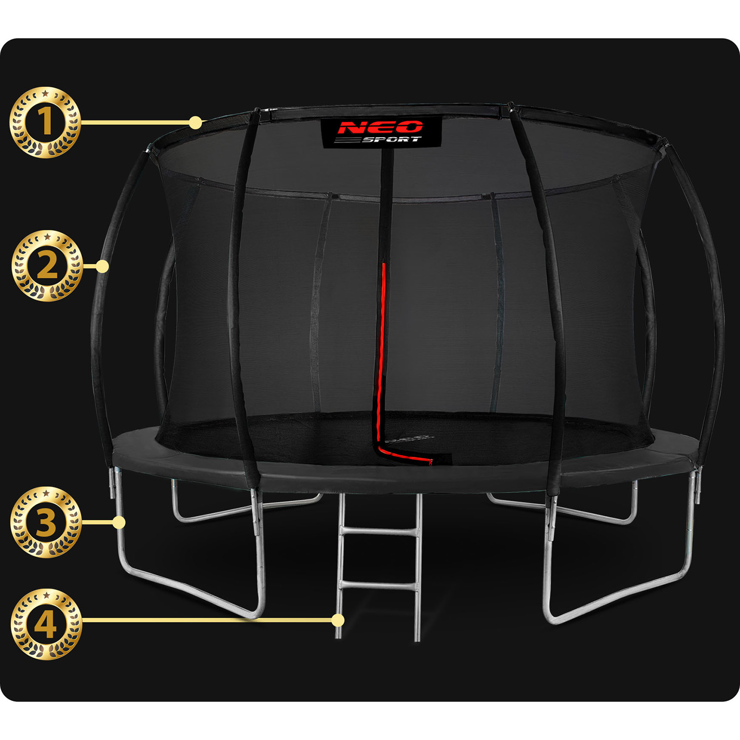 14ft/435cm profileeritud aiabatuut sisevõrguga Neo-Sport - Image 8