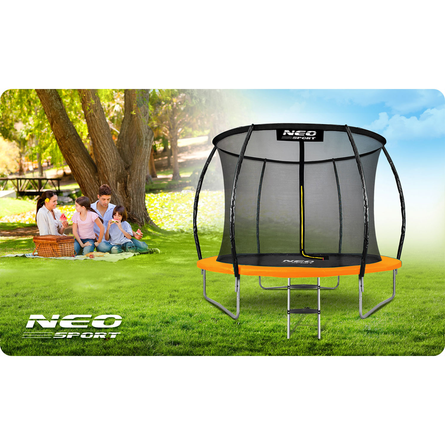 252 cm pikkune profileeritud aiabatuut sisevõrguga Neo-Sport - Image 11