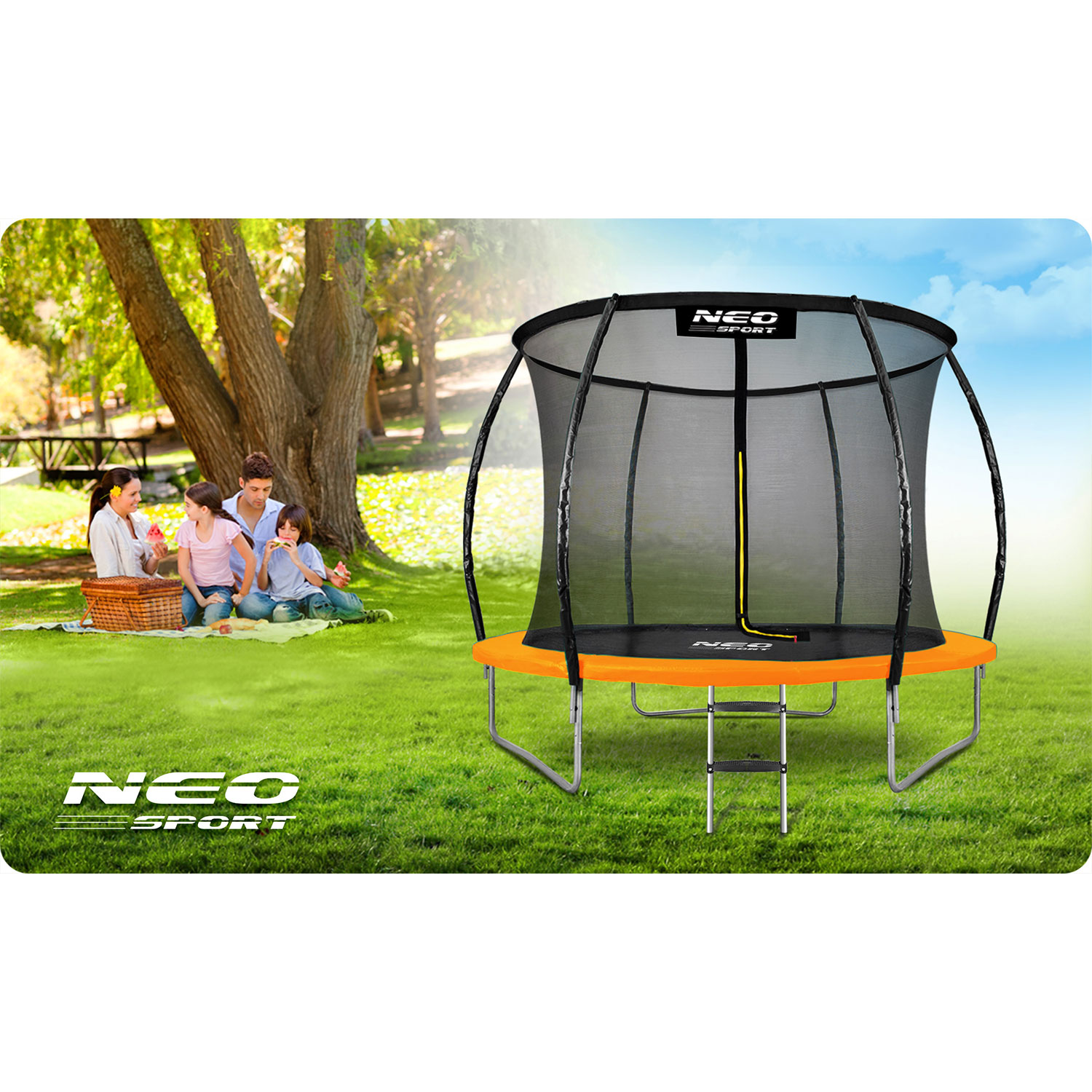 10ft/312cm profileeritud aiabatuut sisevõrguga Neo-Sport - Image 11