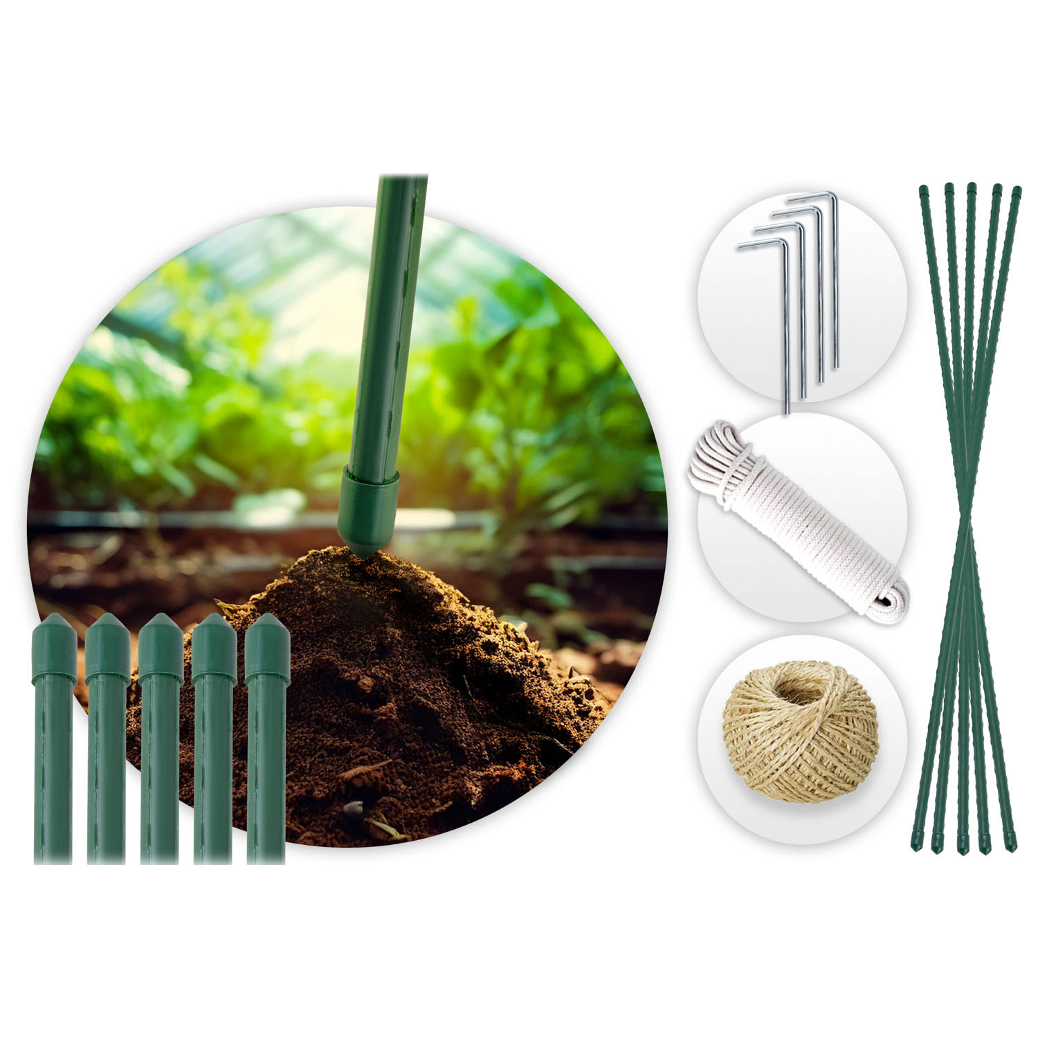 Aiatunnel 2 x 3 m (6 m2) valge Plonos - Image 5