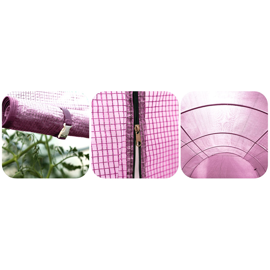 Aiatunnel 2 x 3 m (6 m2) roosa Plonos - Image 9