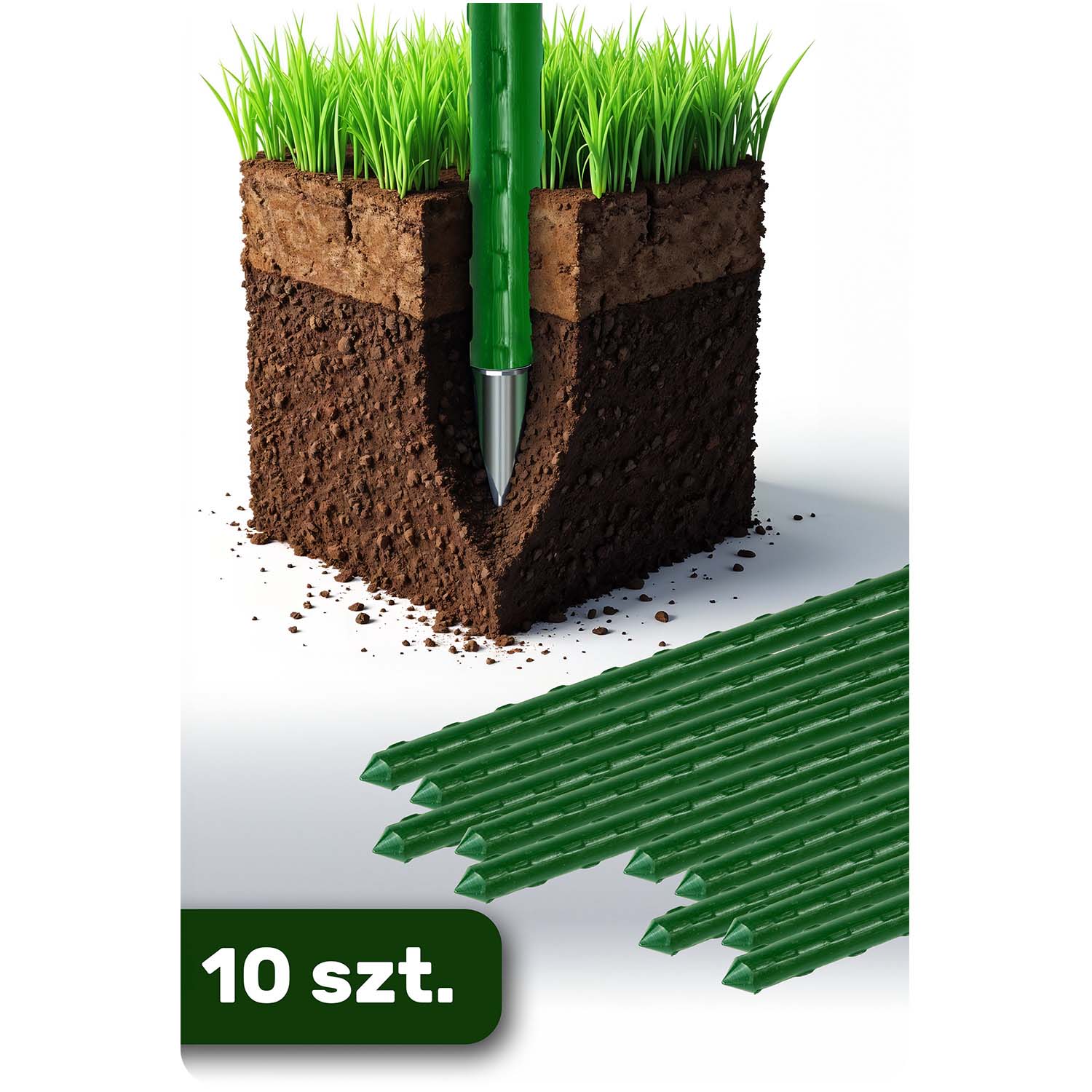 Lillepulgad 120 cm Plonos PL-940 rohelised 10 tk - Image 2