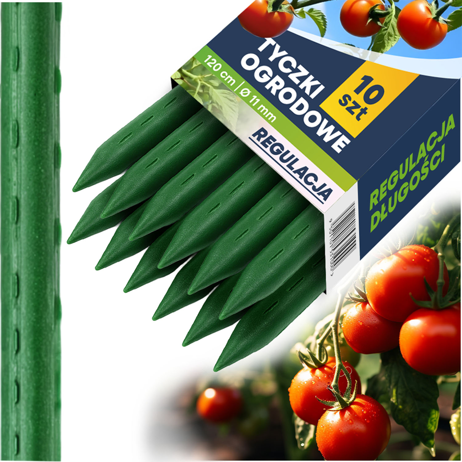 Lillepulgad 120 cm Plonos PL-940 rohelised 10 tk