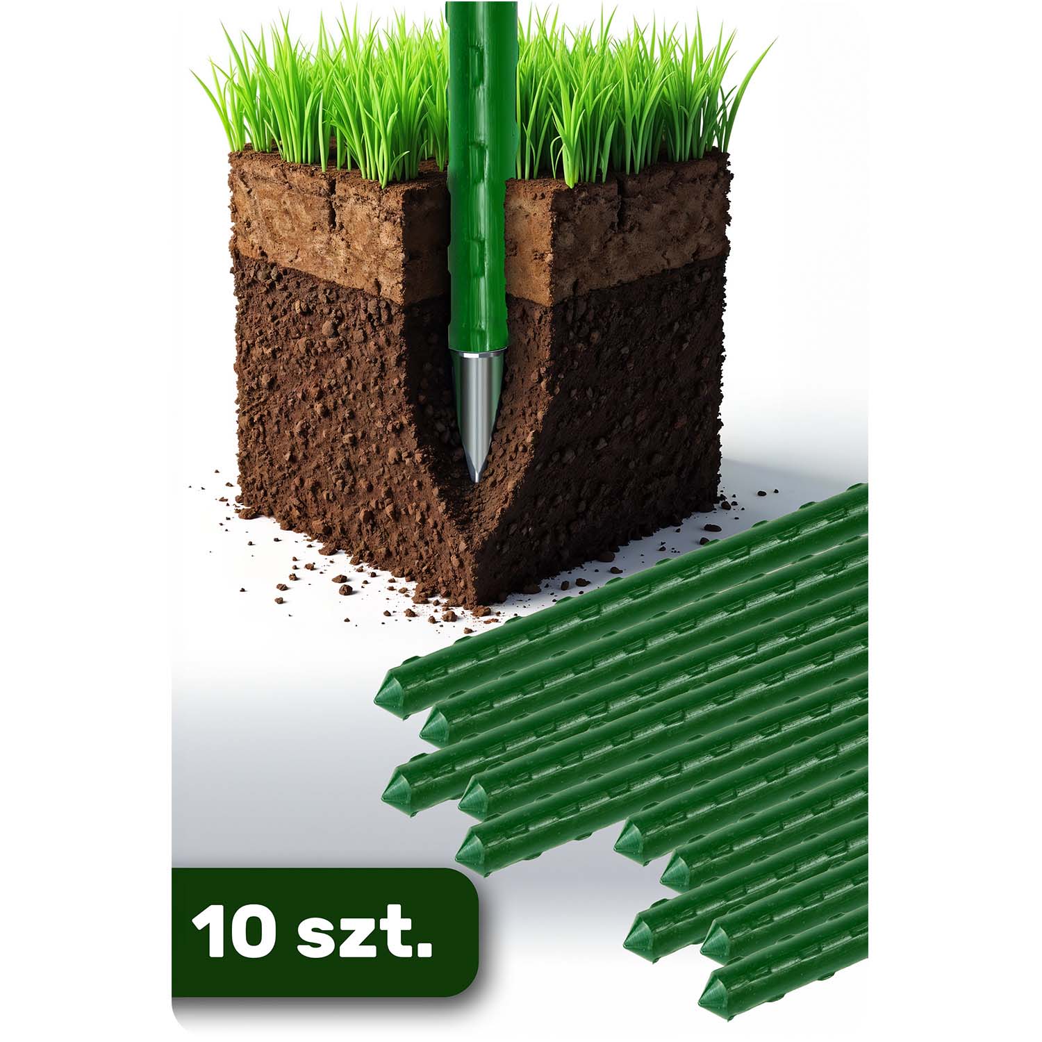 Lillepulgad 180 cm Plonos PL-940 rohelised 10 tk - Image 2