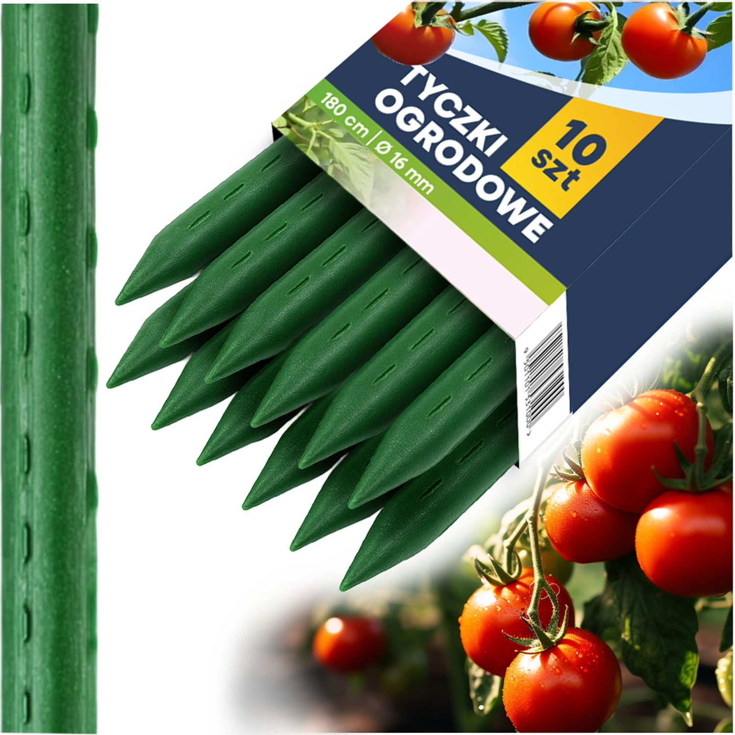 Lillepulgad 180 cm Plonos PL-940 rohelised 10 tk