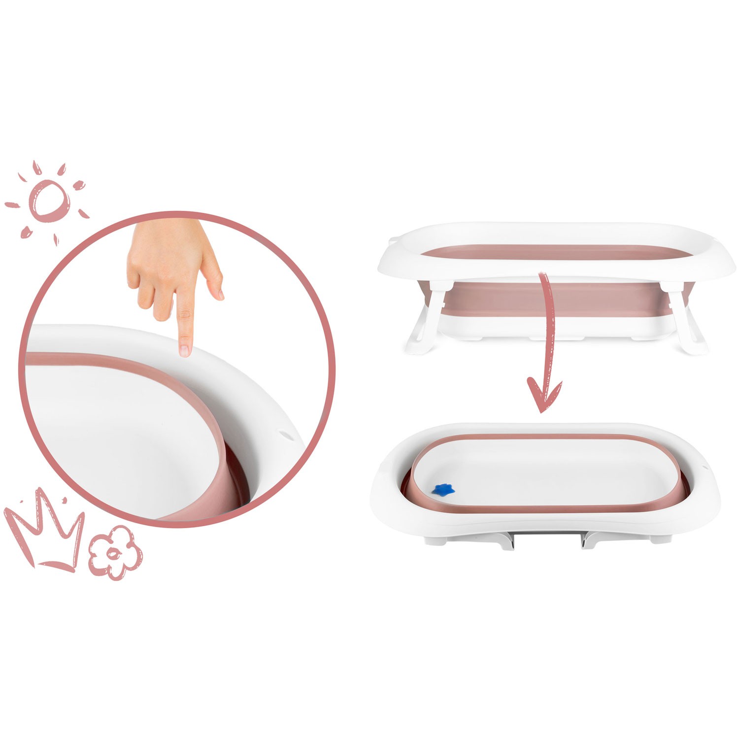 Beebivann RK-281 valge ja roosa - Image 12